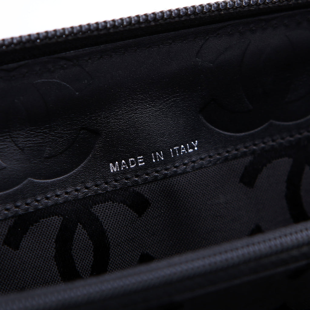 Chanel Cambon Ligne Zip Around Organizer Wallet Black