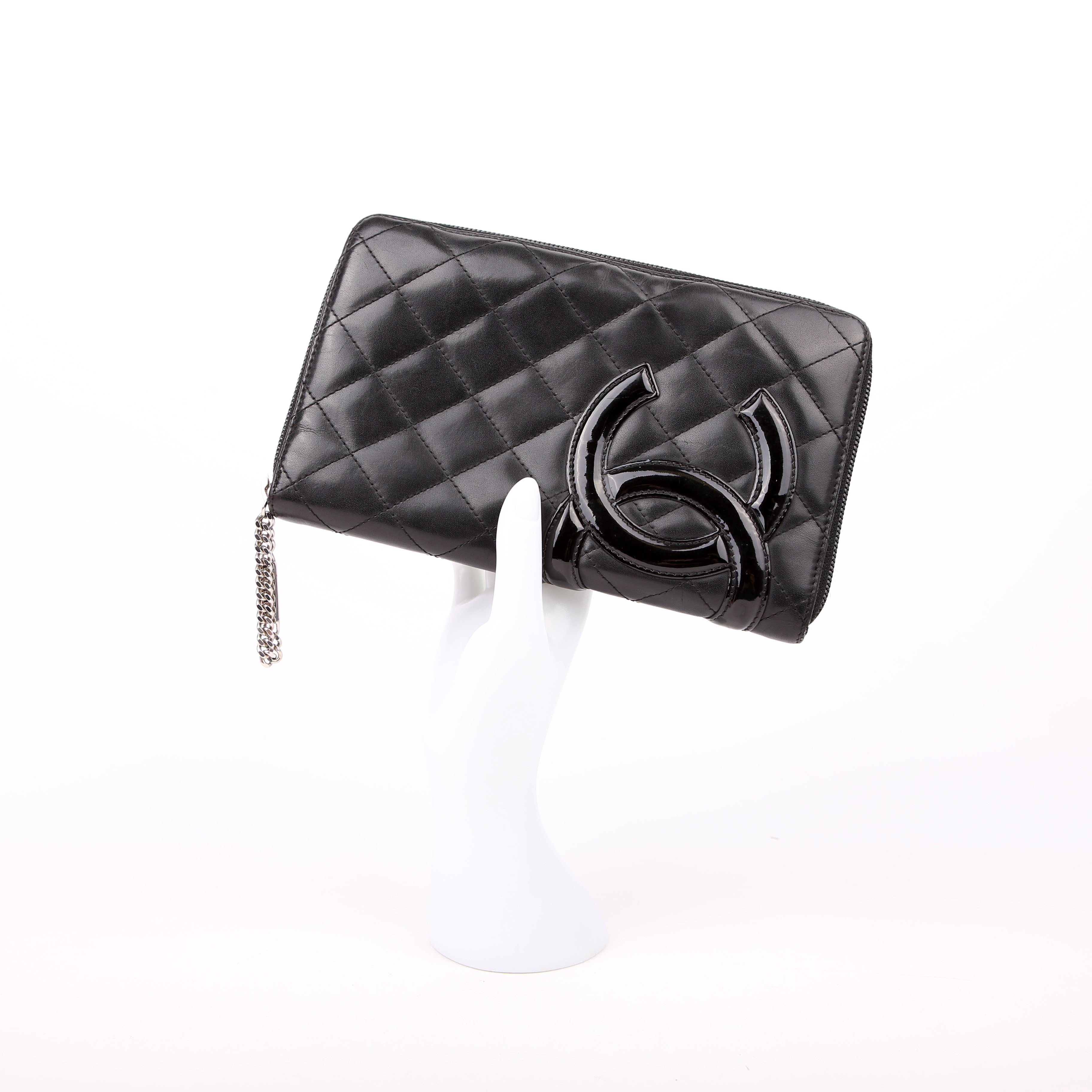 Chanel Cambon Ligne Zip Around Organizer Wallet Black