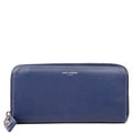Saint Laurent Logo Zip Around Wallet 414680 Blue