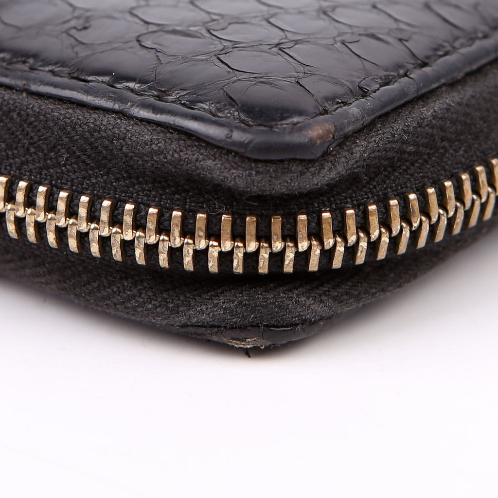 Gucci 308004 Python Zippy Wallet Black