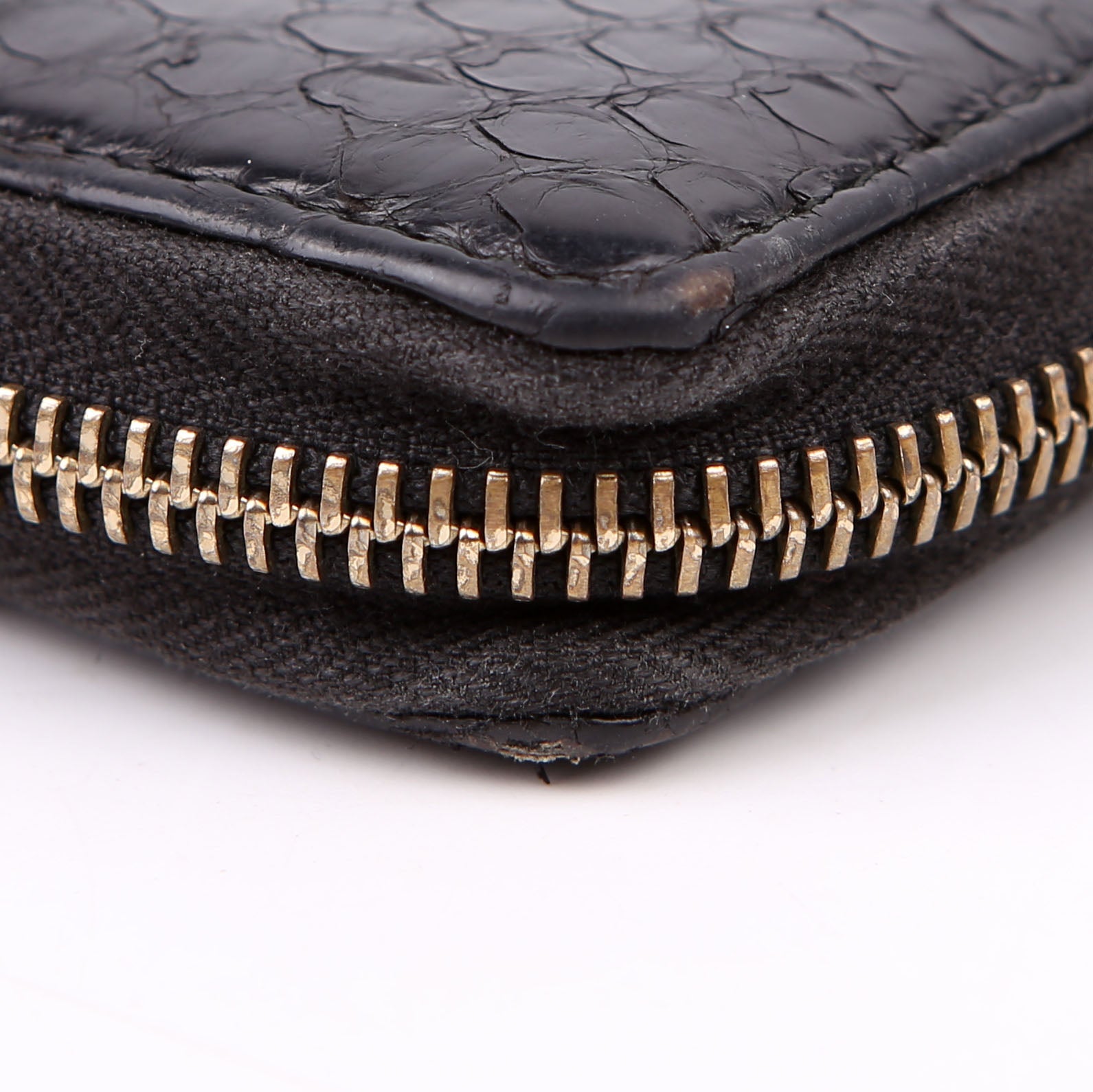 Gucci 308004 Python Zippy Wallet Black