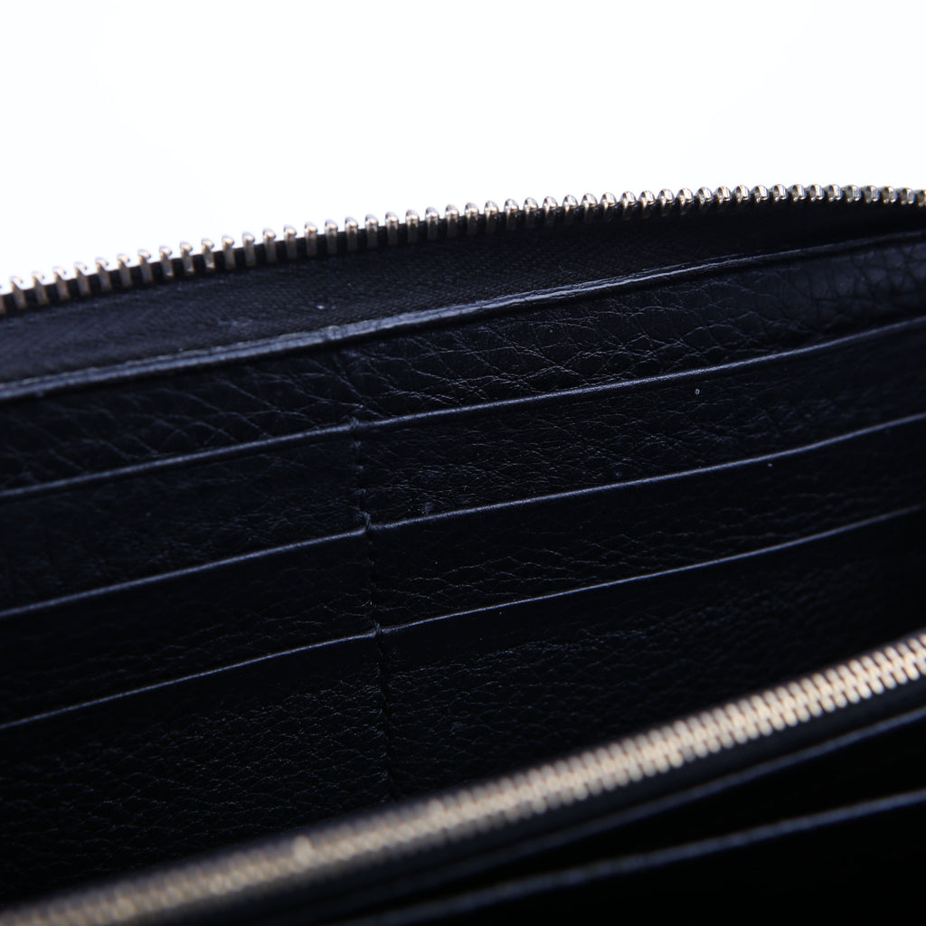 Gucci 308004 Python Zippy Wallet Black
