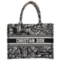 Christian Dior Book Tote Embossed Plan De Paris Medium Black