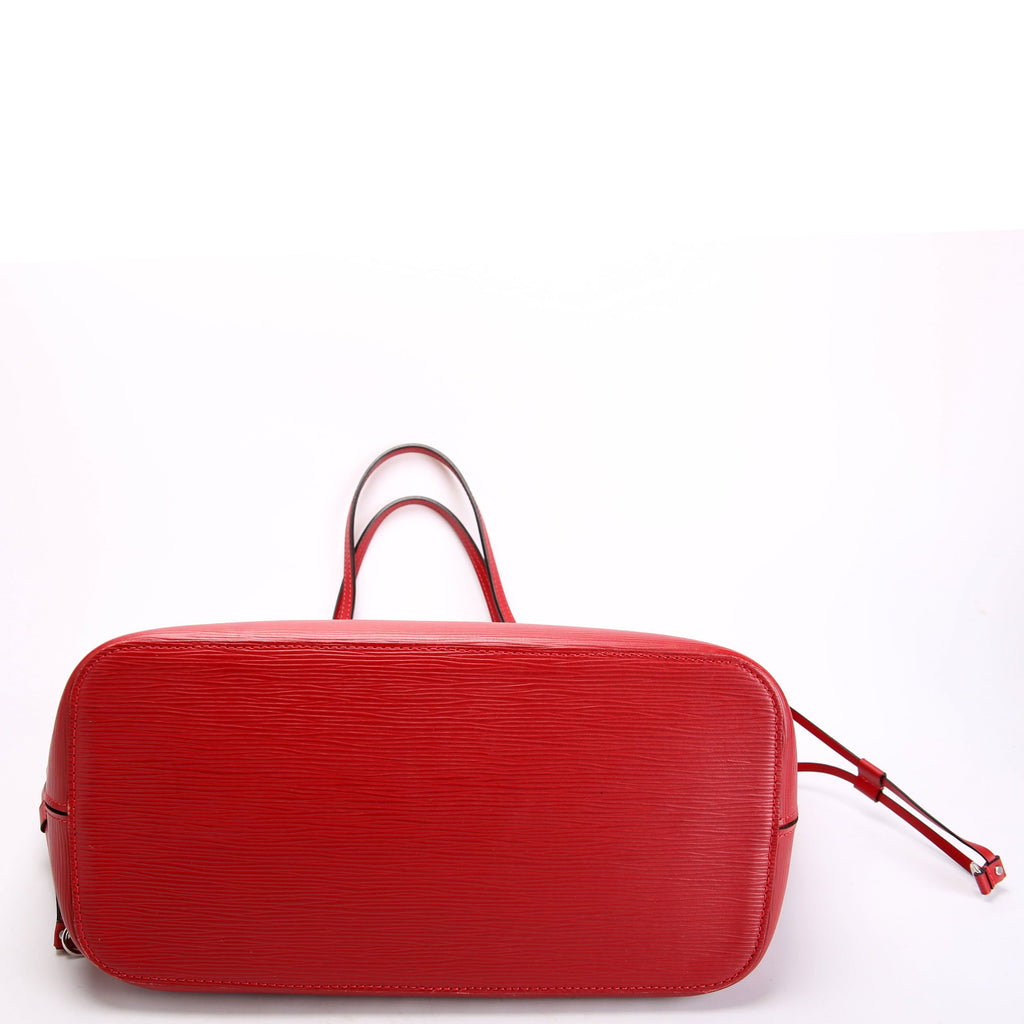 Louis Vuitton Neverfull With Wallet MM Epi Leather Red