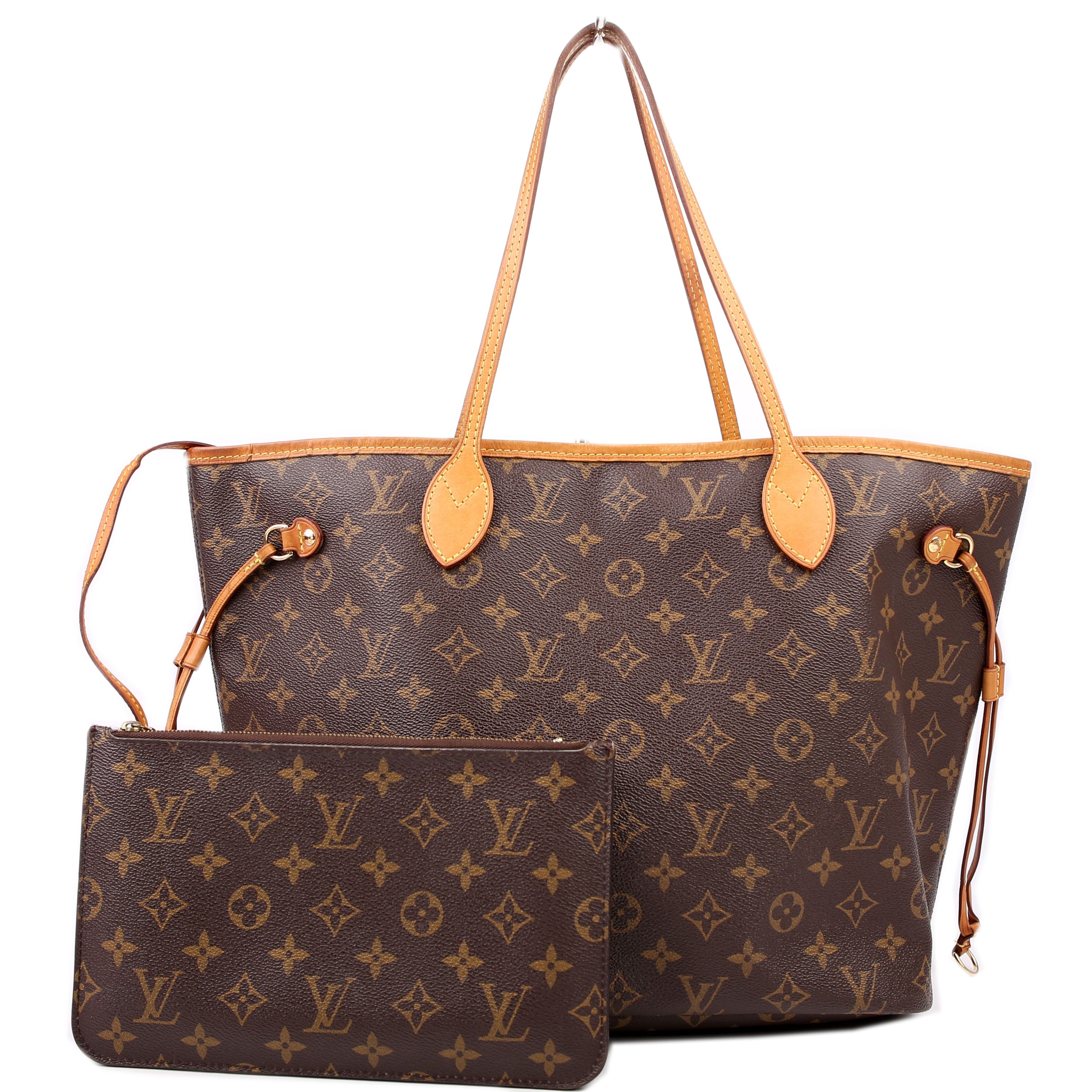 Louis Vuitton Neverfull with Wallet MM Monogram