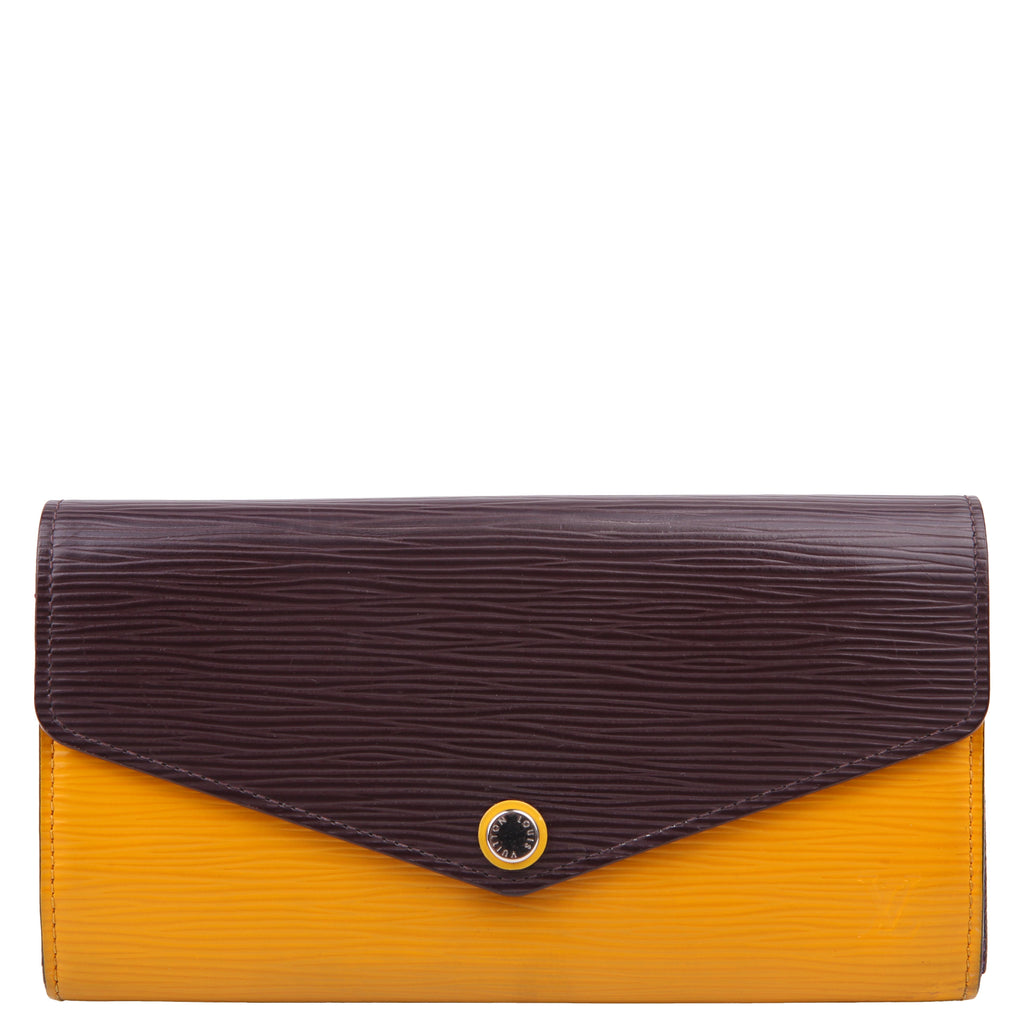 Louis Vuitton Sarah Wallet Epi Newer Purple/Yellow
