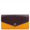 Louis Vuitton Sarah Wallet Epi Newer Purple/Yellow