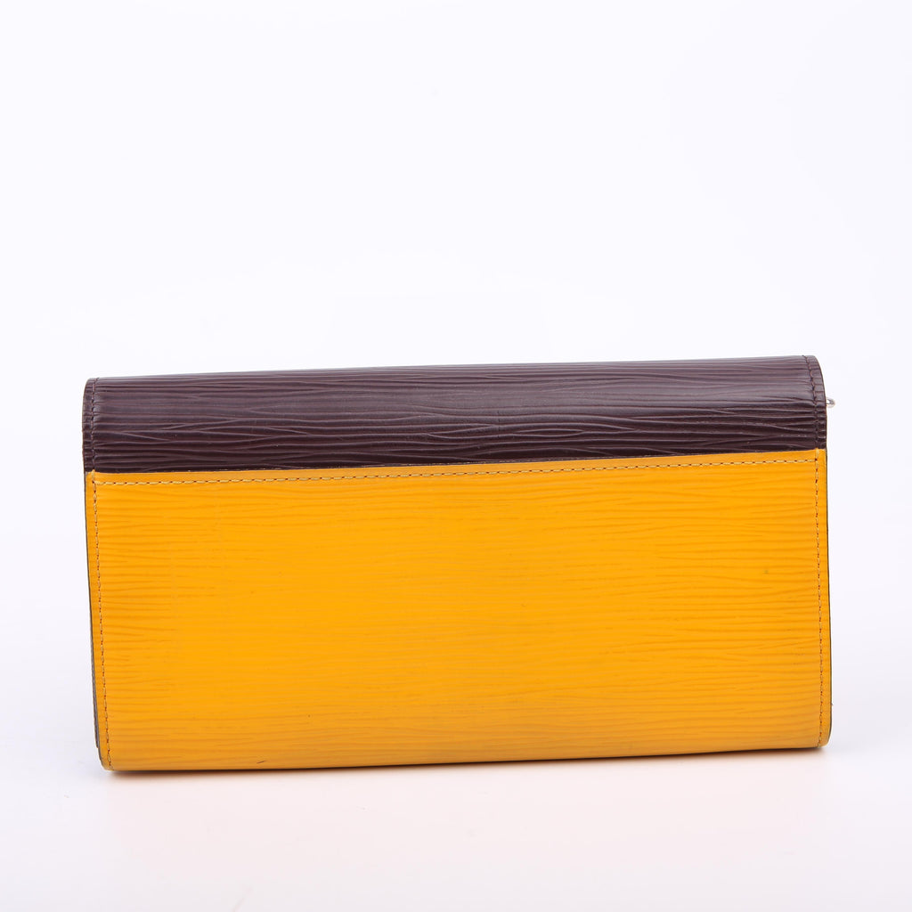 Louis Vuitton Sarah Wallet Epi Newer Purple/Yellow