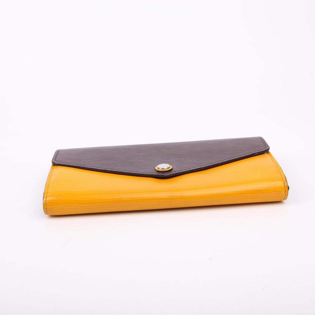Louis Vuitton Sarah Wallet Epi Newer Purple/Yellow