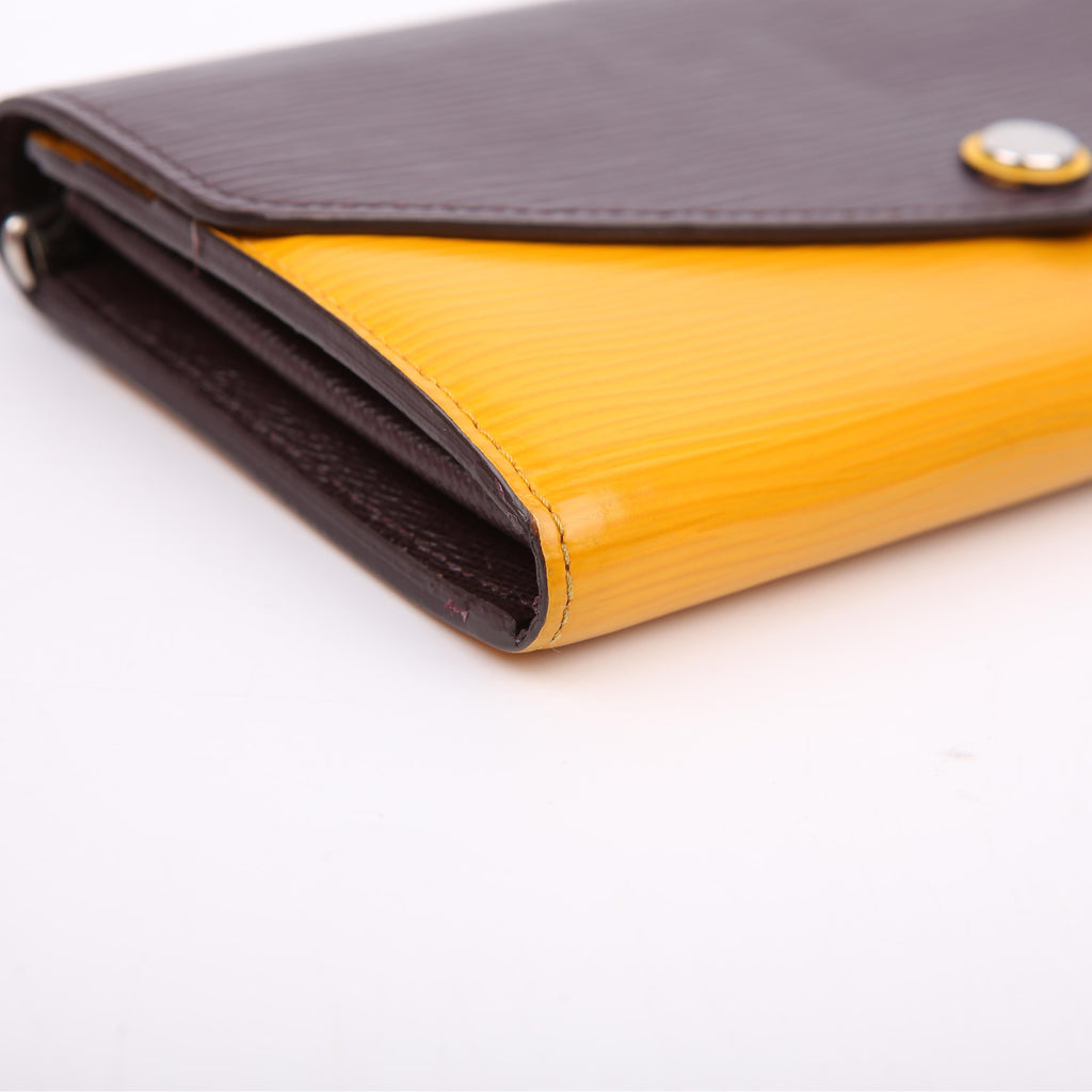 Louis Vuitton Sarah Wallet Epi Newer Purple/Yellow