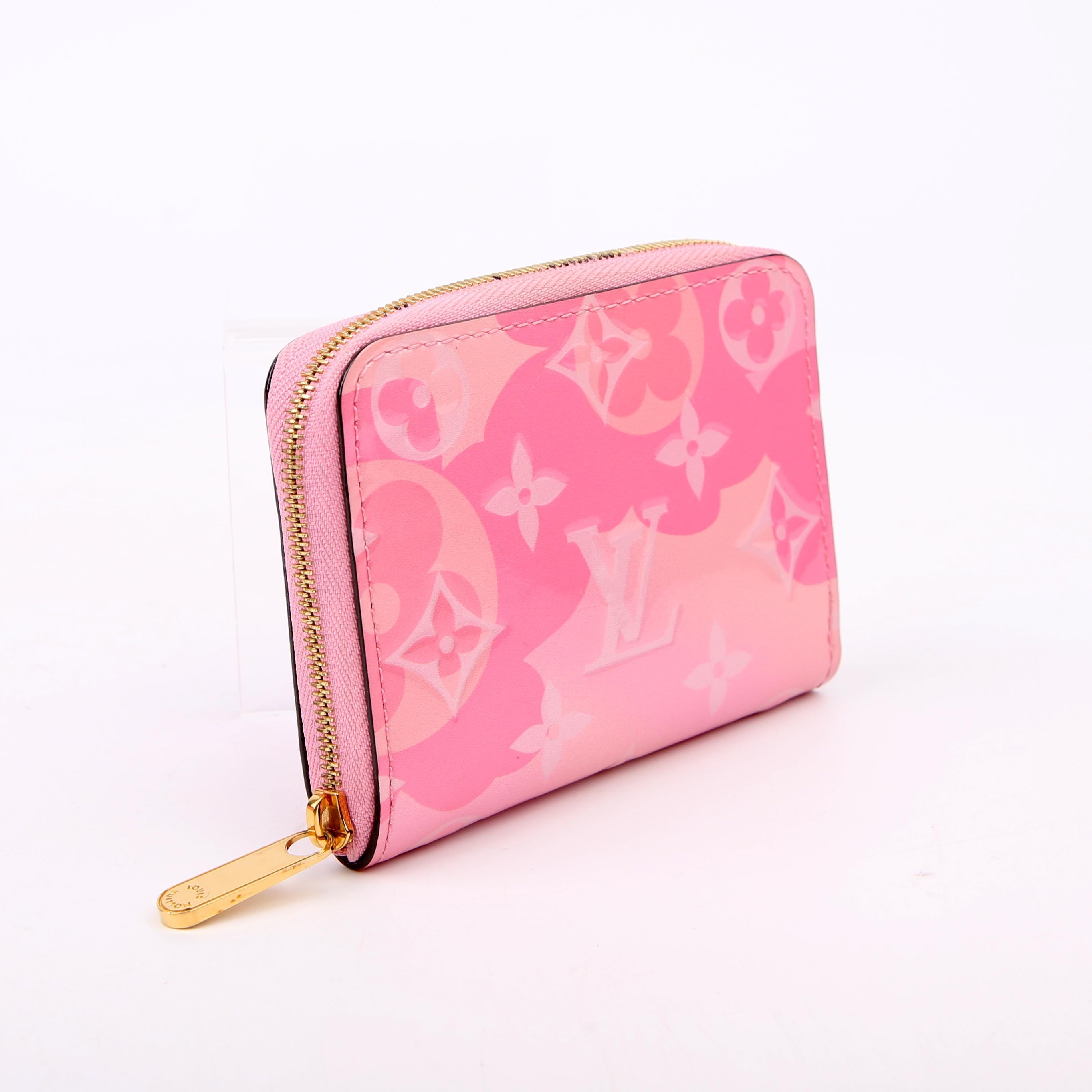Louis Vuitton Zippy Coin Purse Valentine Vernis Pink