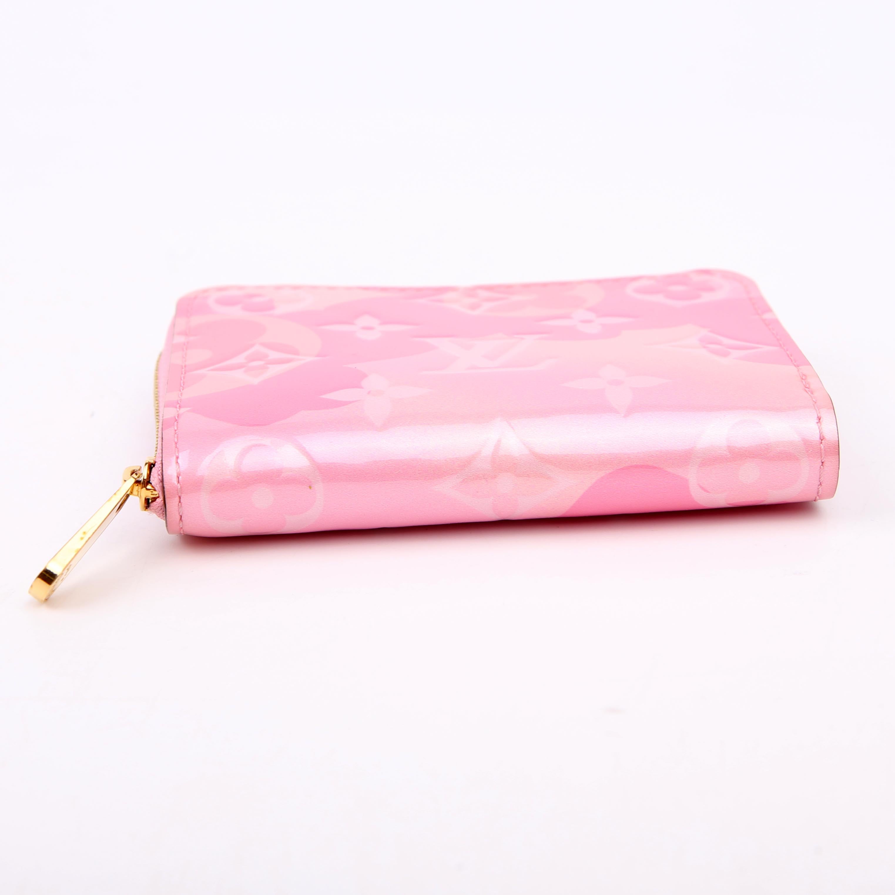 Louis Vuitton Zippy Coin Purse Valentine Vernis Pink