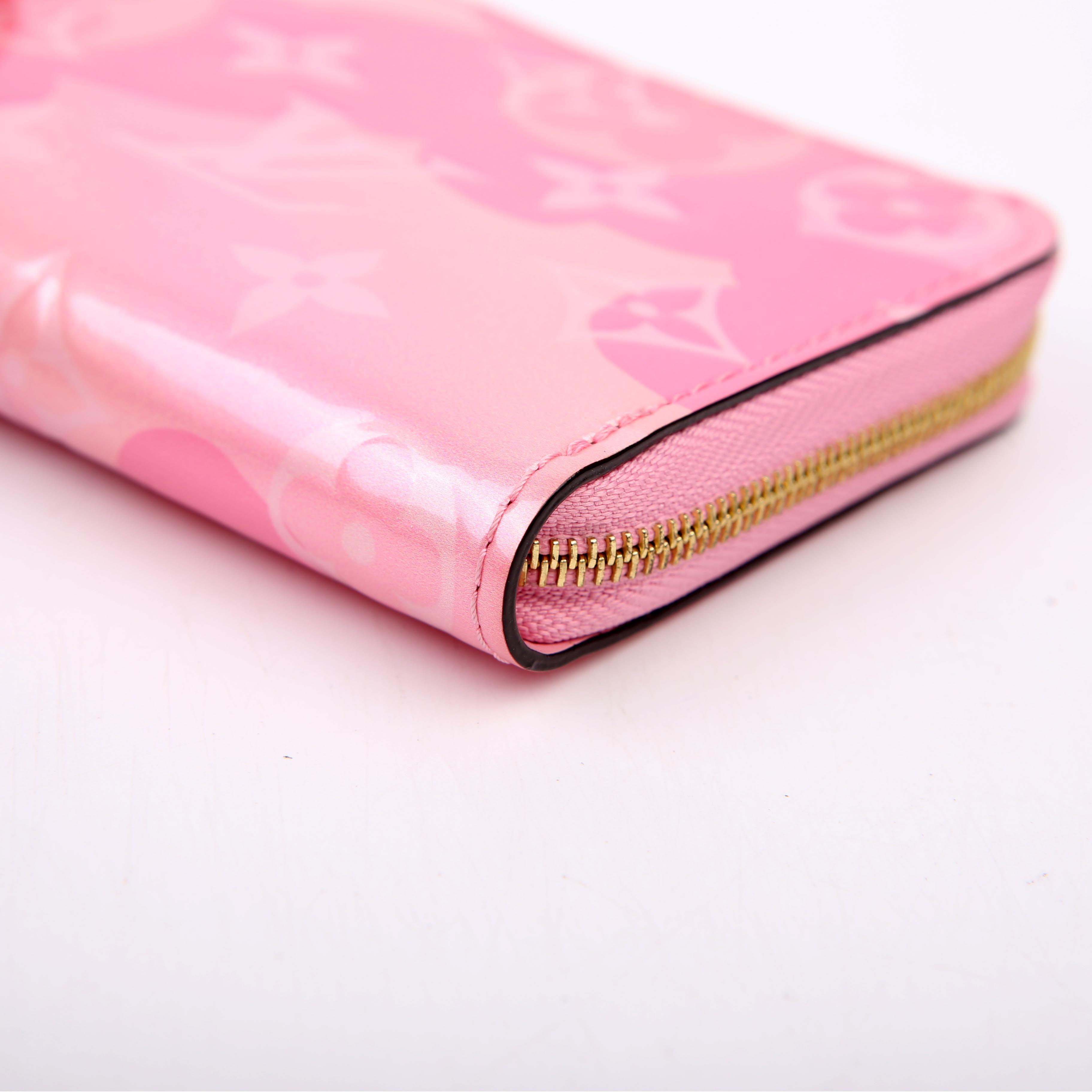 Louis Vuitton Zippy Coin Purse Valentine Vernis Pink