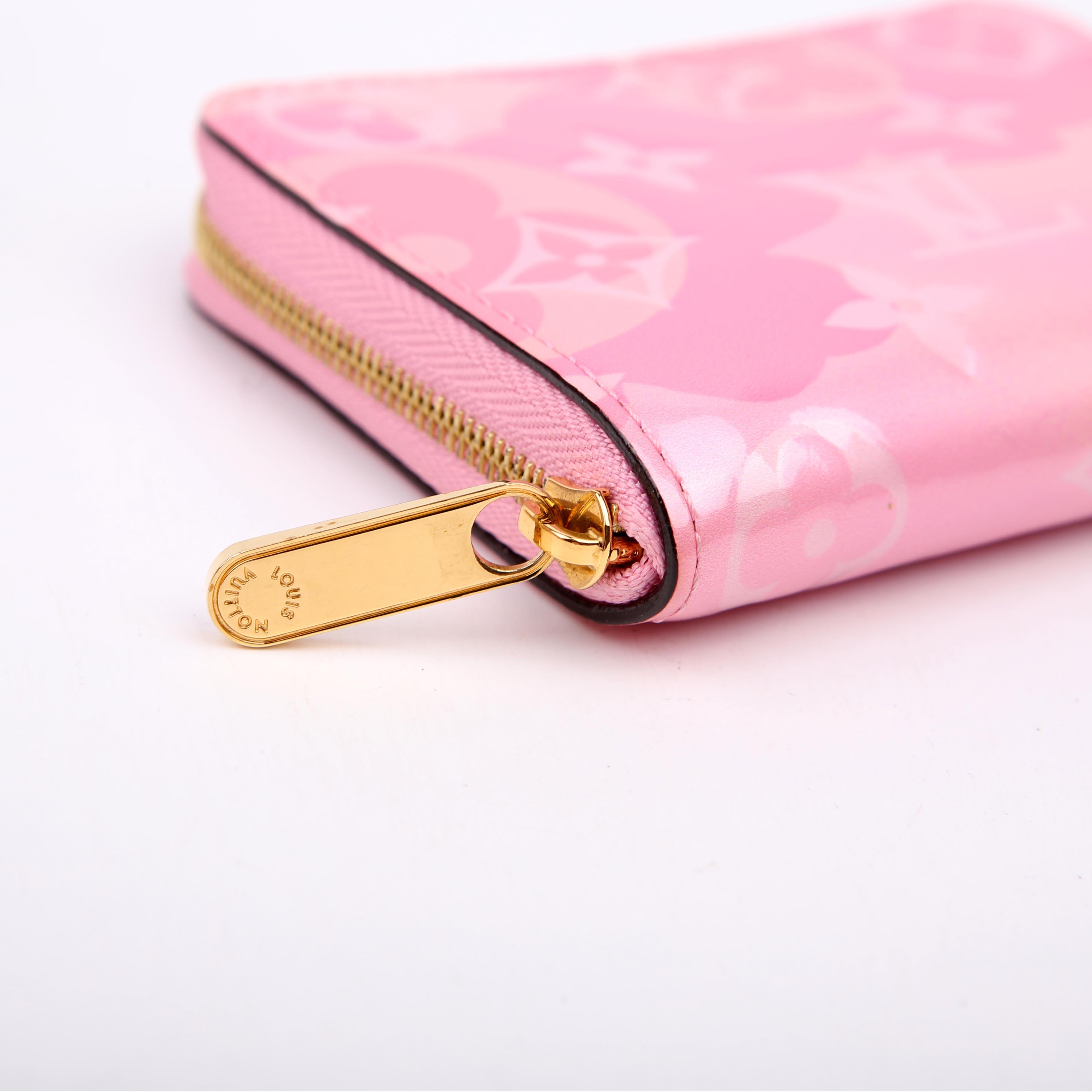 Louis Vuitton Zippy Coin Purse Valentine Vernis Pink