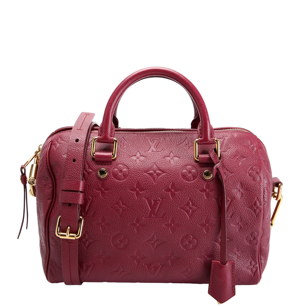 Louis Vuitton Speedy 25 With Strap Empreinte Burgundy