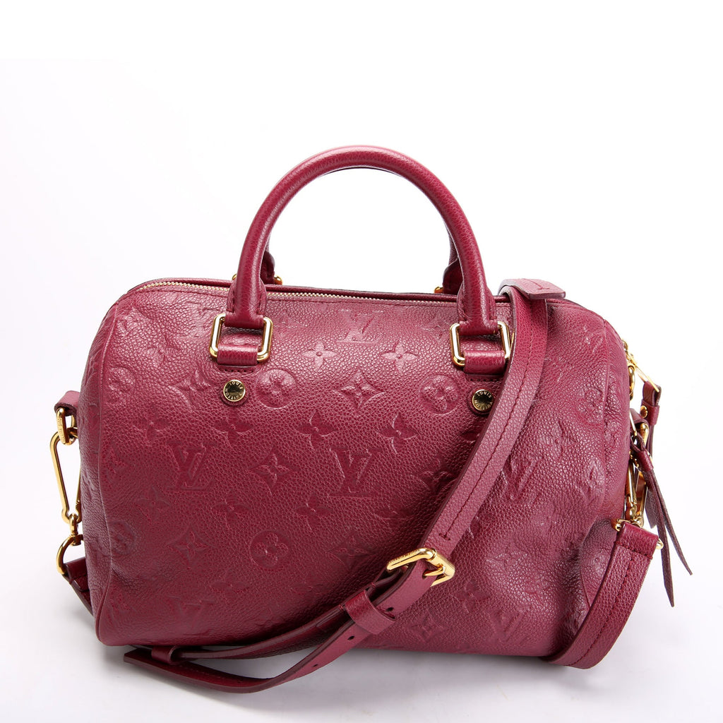 Louis Vuitton Speedy 25 With Strap Empreinte Burgundy