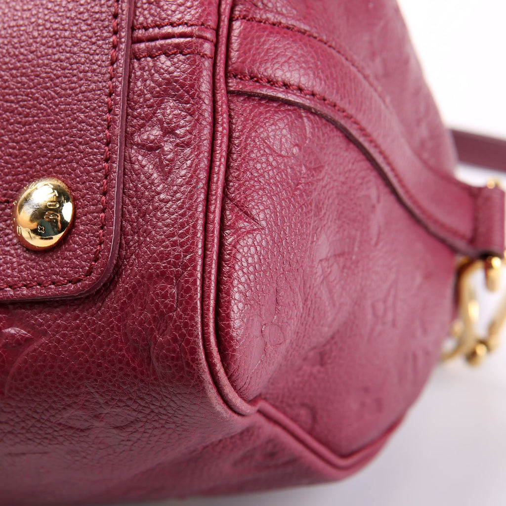 Louis Vuitton Speedy 25 With Strap Empreinte Burgundy