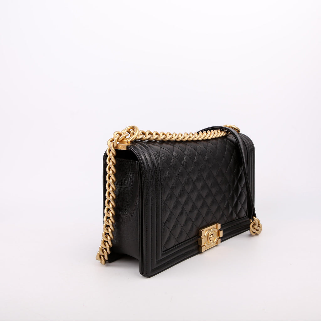 Chanel Boy Flap Large Caviar RFID Black