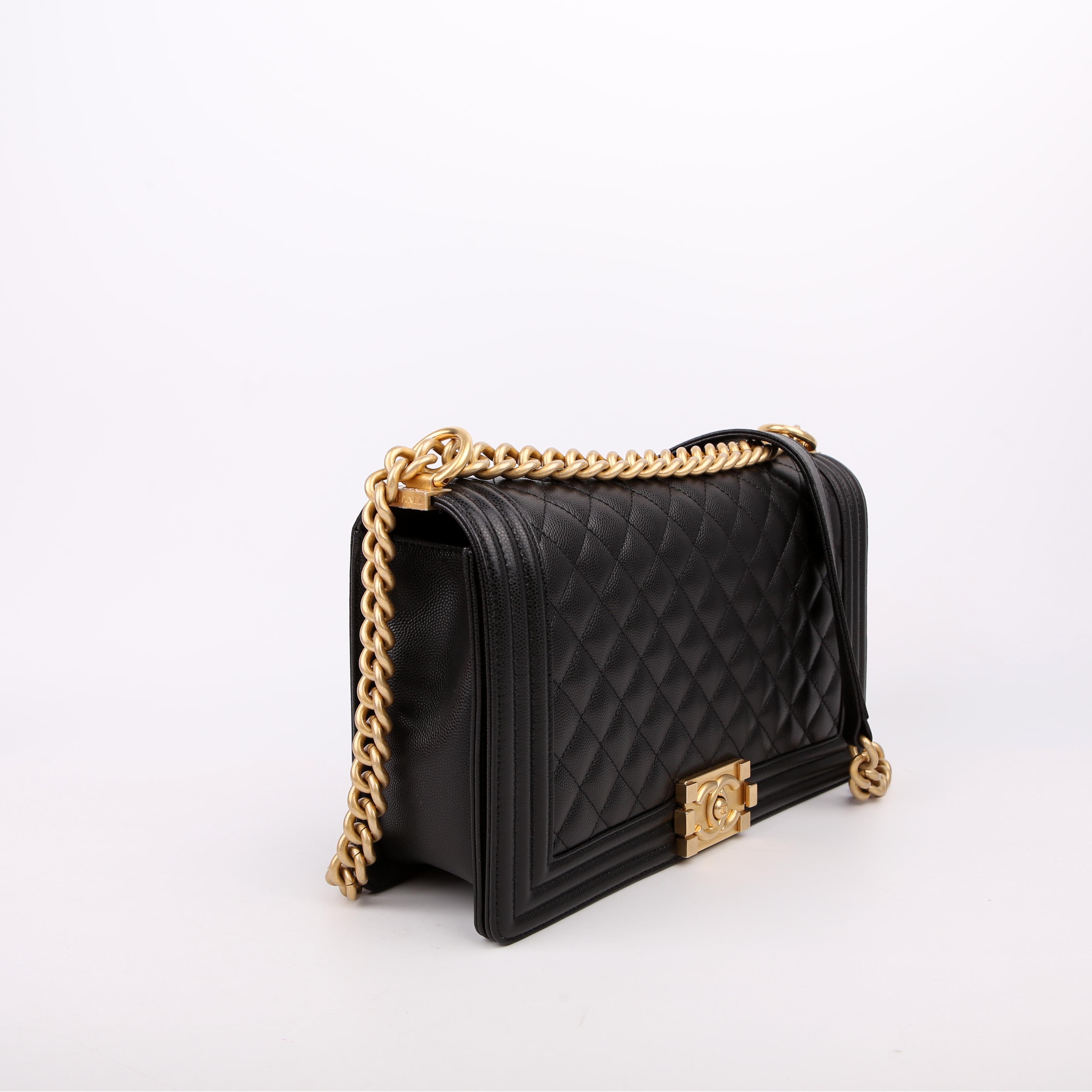 Chanel Boy Flap Large Caviar RFID Black