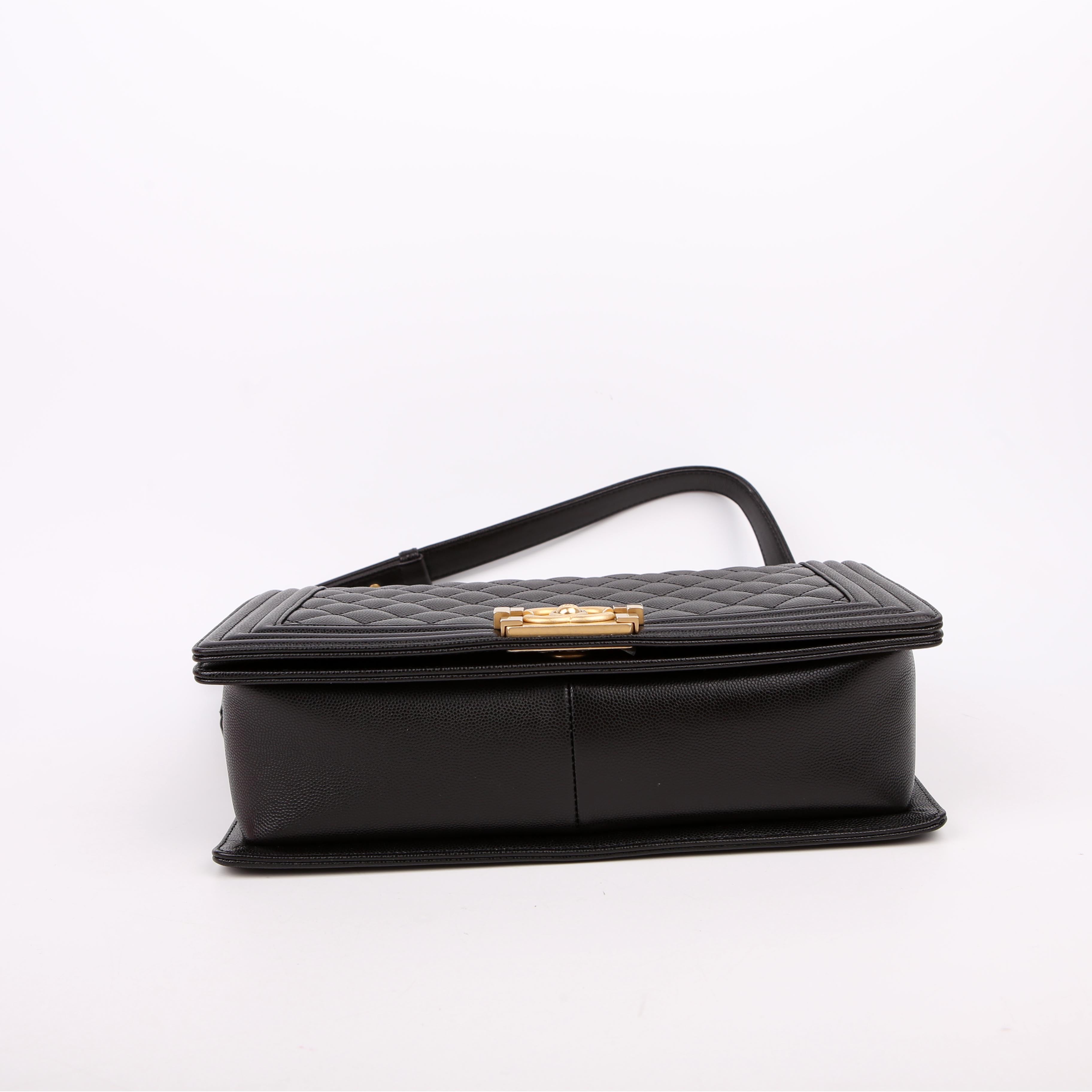 Chanel Boy Flap Large Caviar RFID Black
