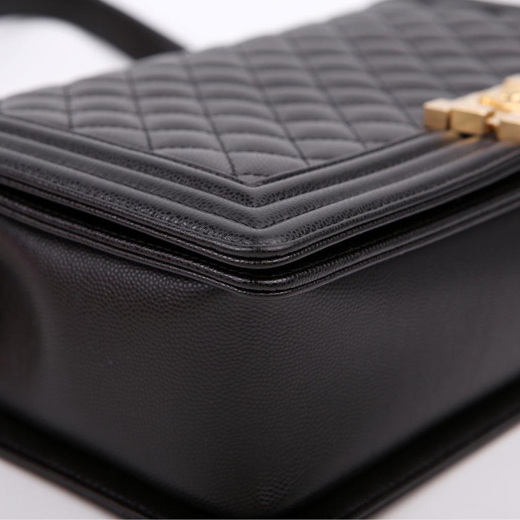 Chanel Boy Flap Large Caviar RFID Black