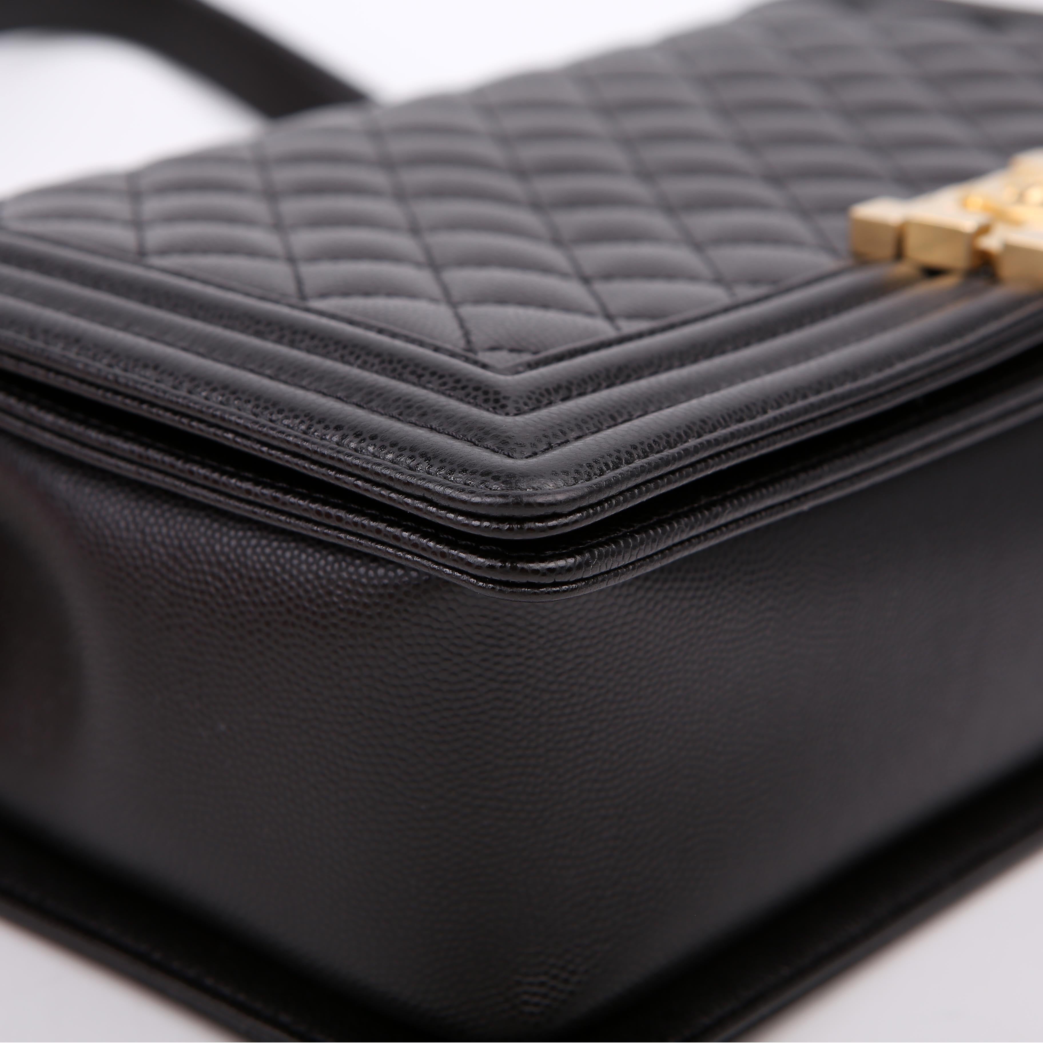 Chanel Boy Flap Large Caviar RFID Black