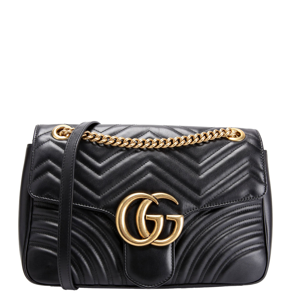 Gucci 443496 Marmont Leather Shoulder Medium