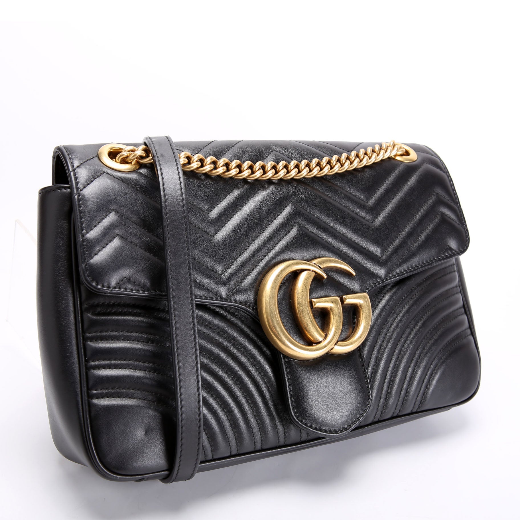 Gucci 443496 Marmont Leather Shoulder Medium
