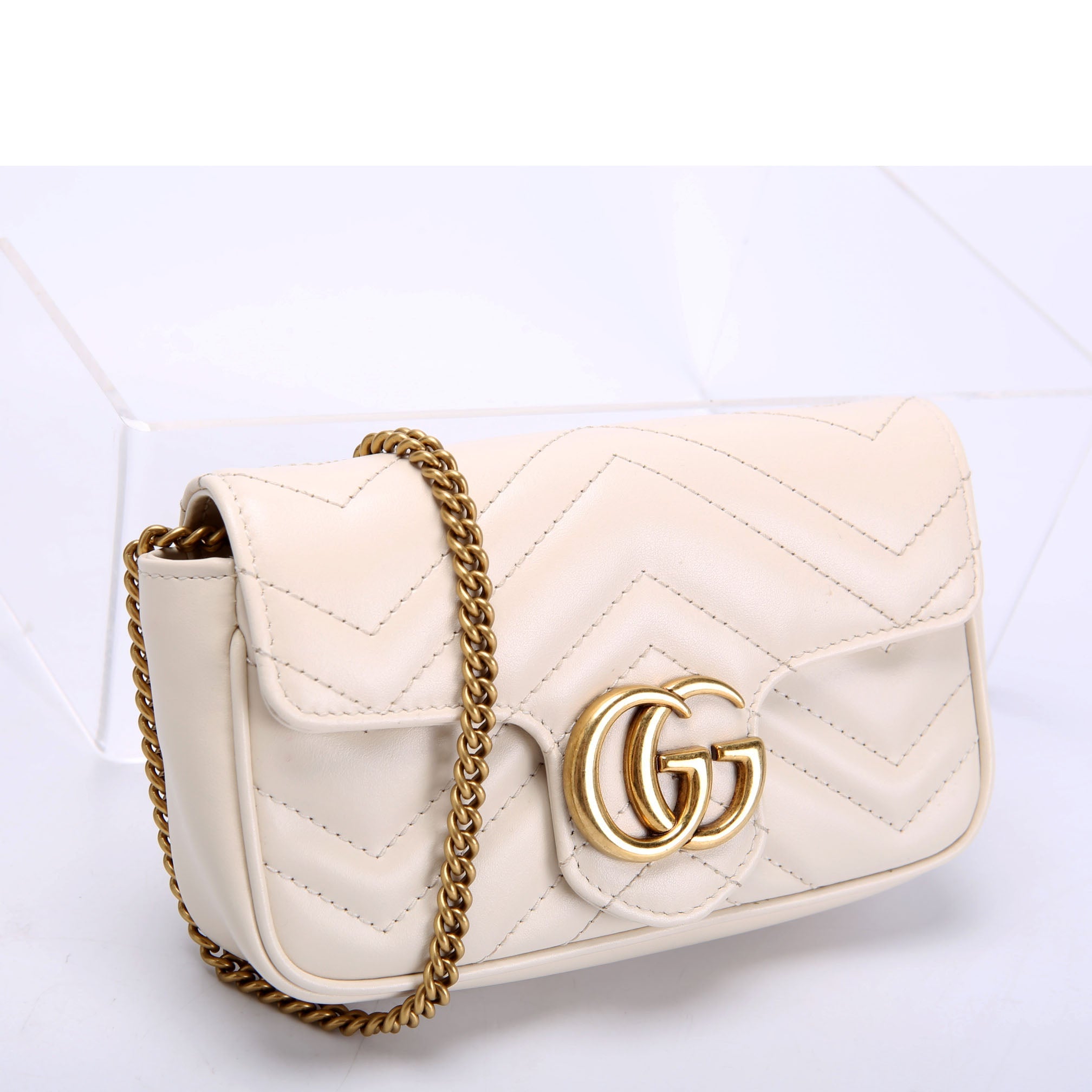 Gucci 476433 Marmont Leather Super Mini Flap