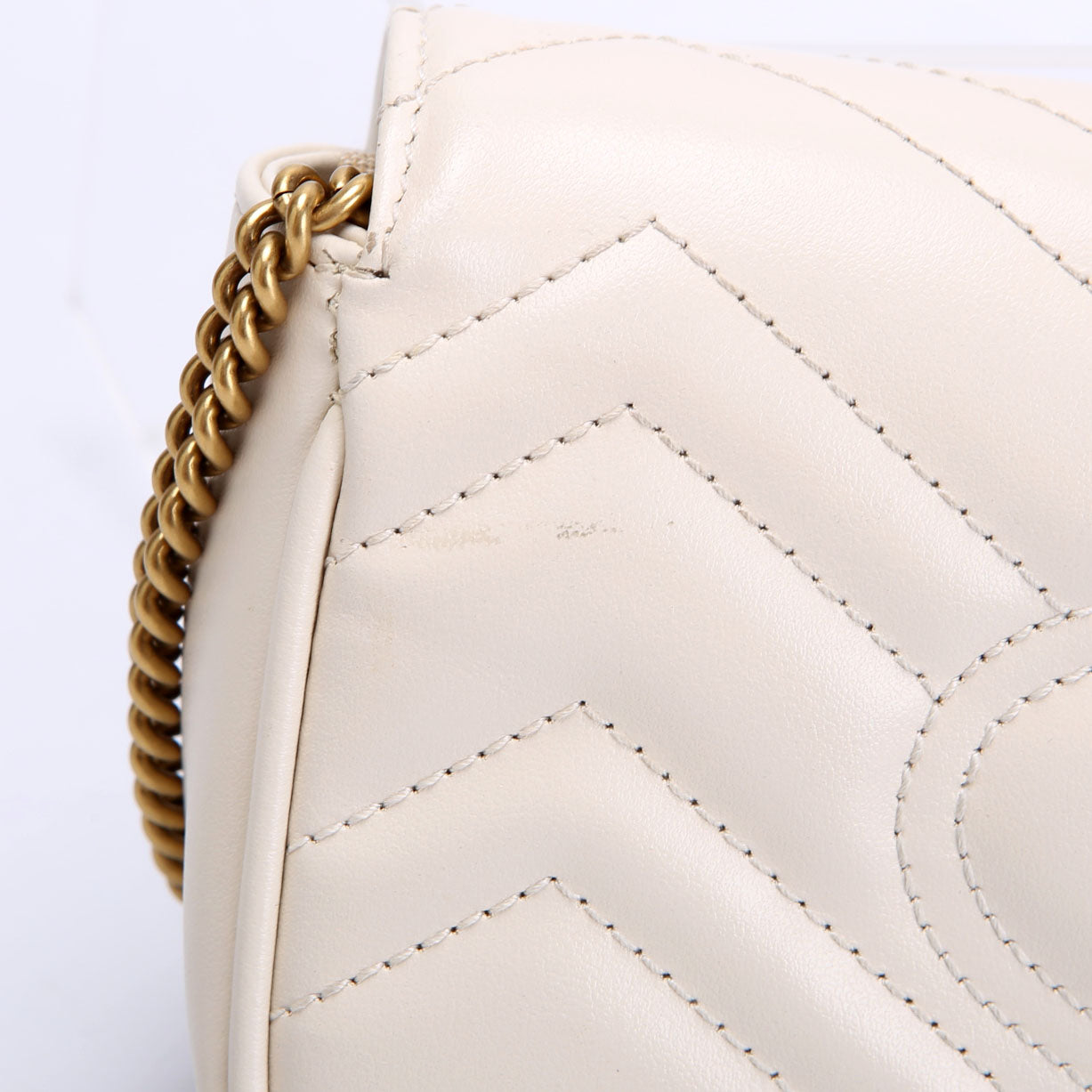 Gucci 476433 Marmont Leather Super Mini Flap