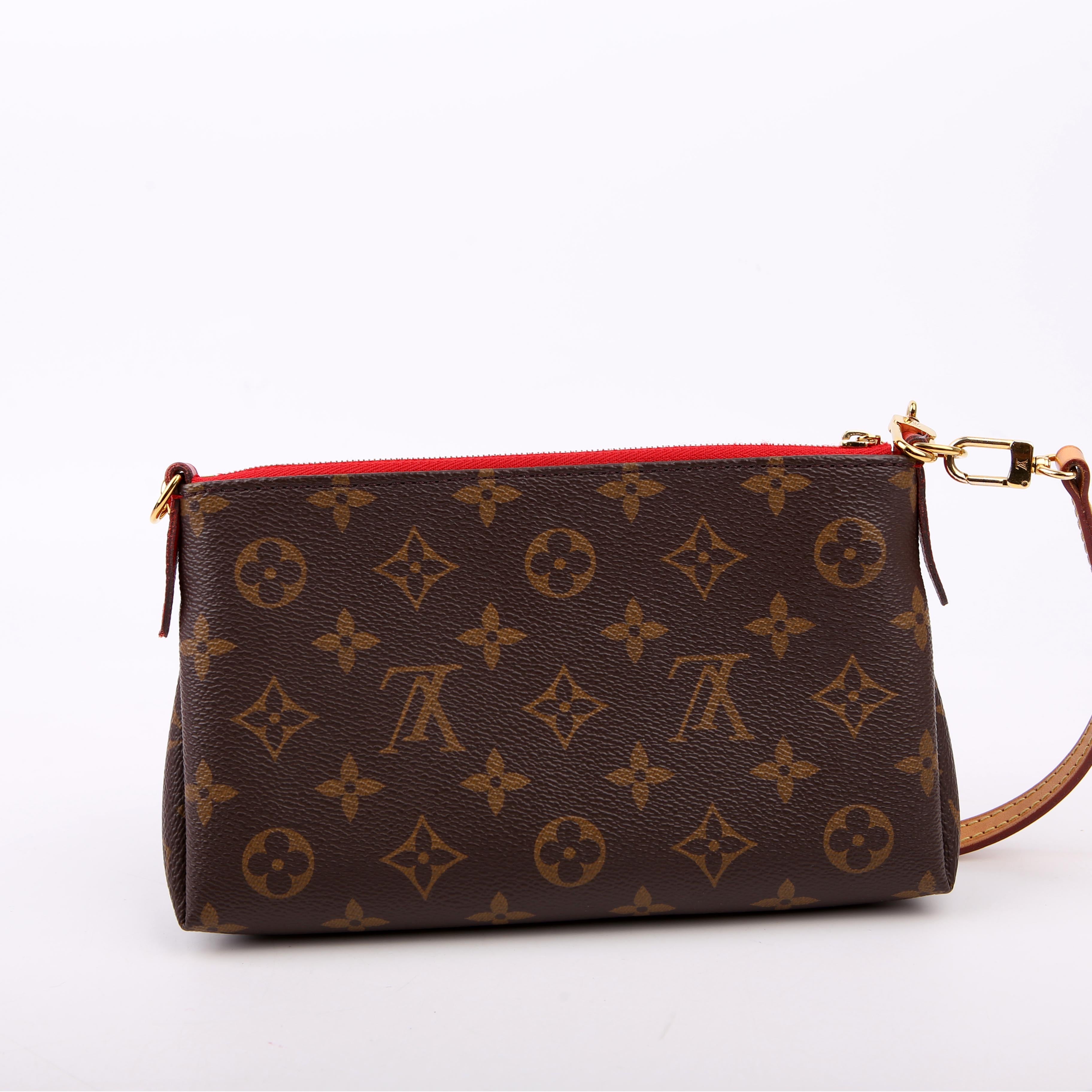 Louis Vuitton Pallas Clutch Monogram Red