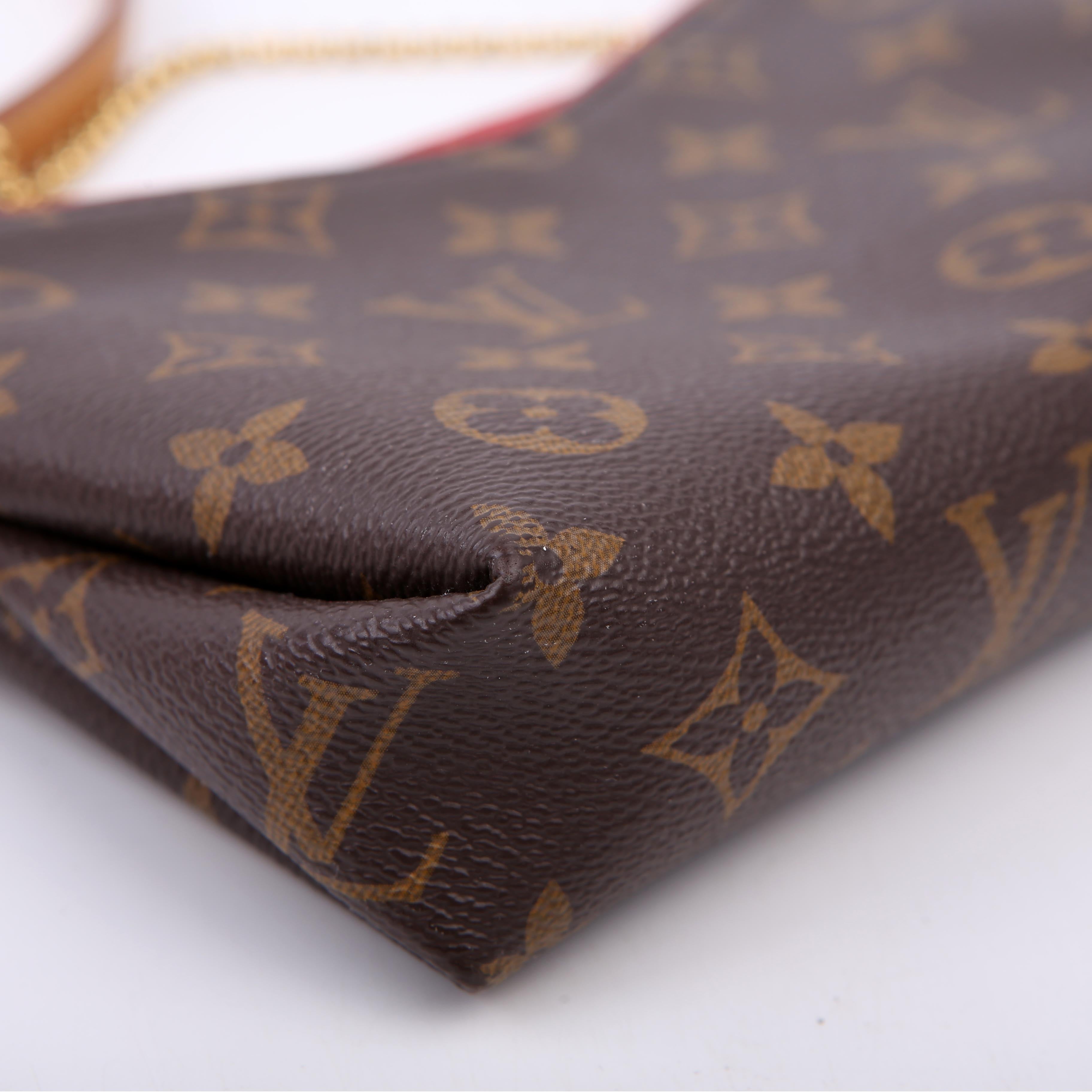Louis Vuitton Pallas Clutch Monogram Red