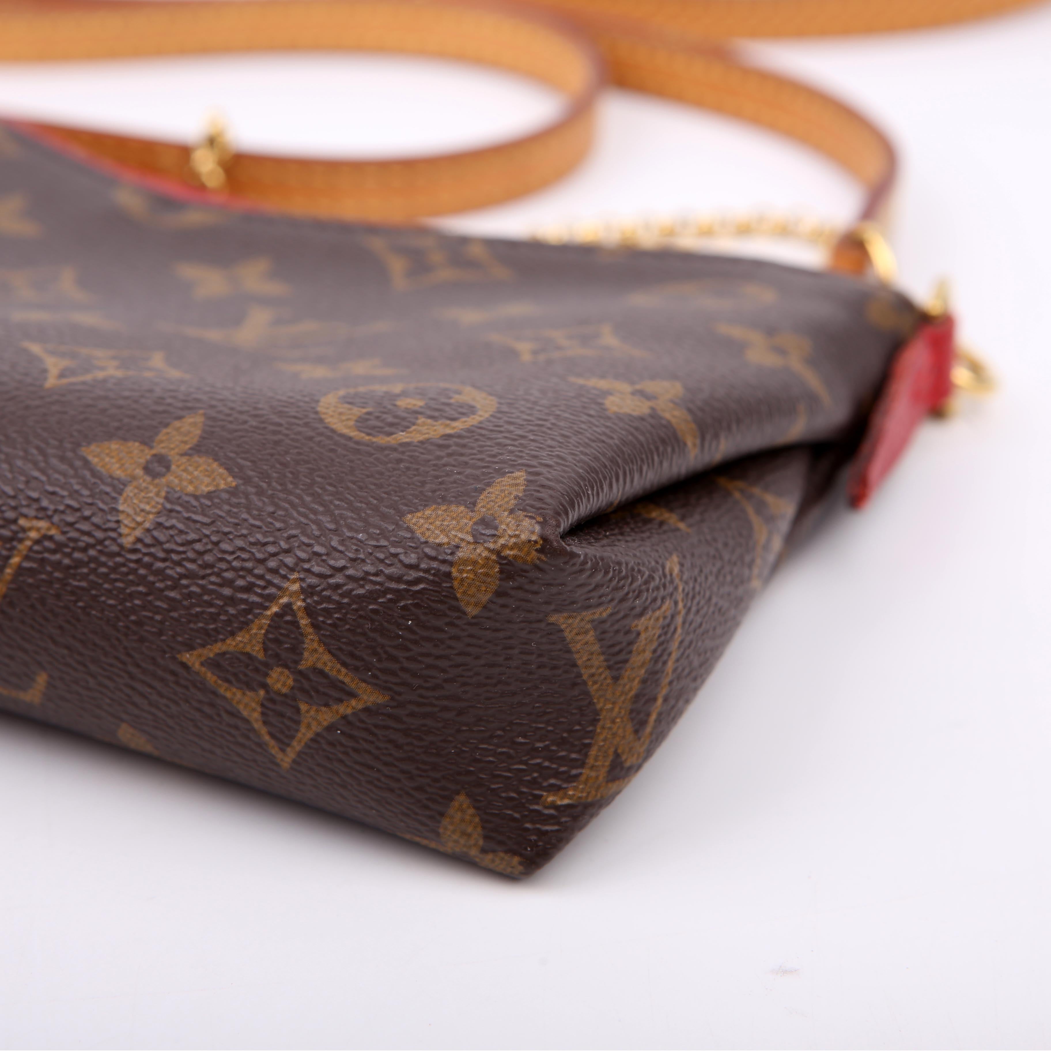Louis Vuitton Pallas Clutch Monogram Red