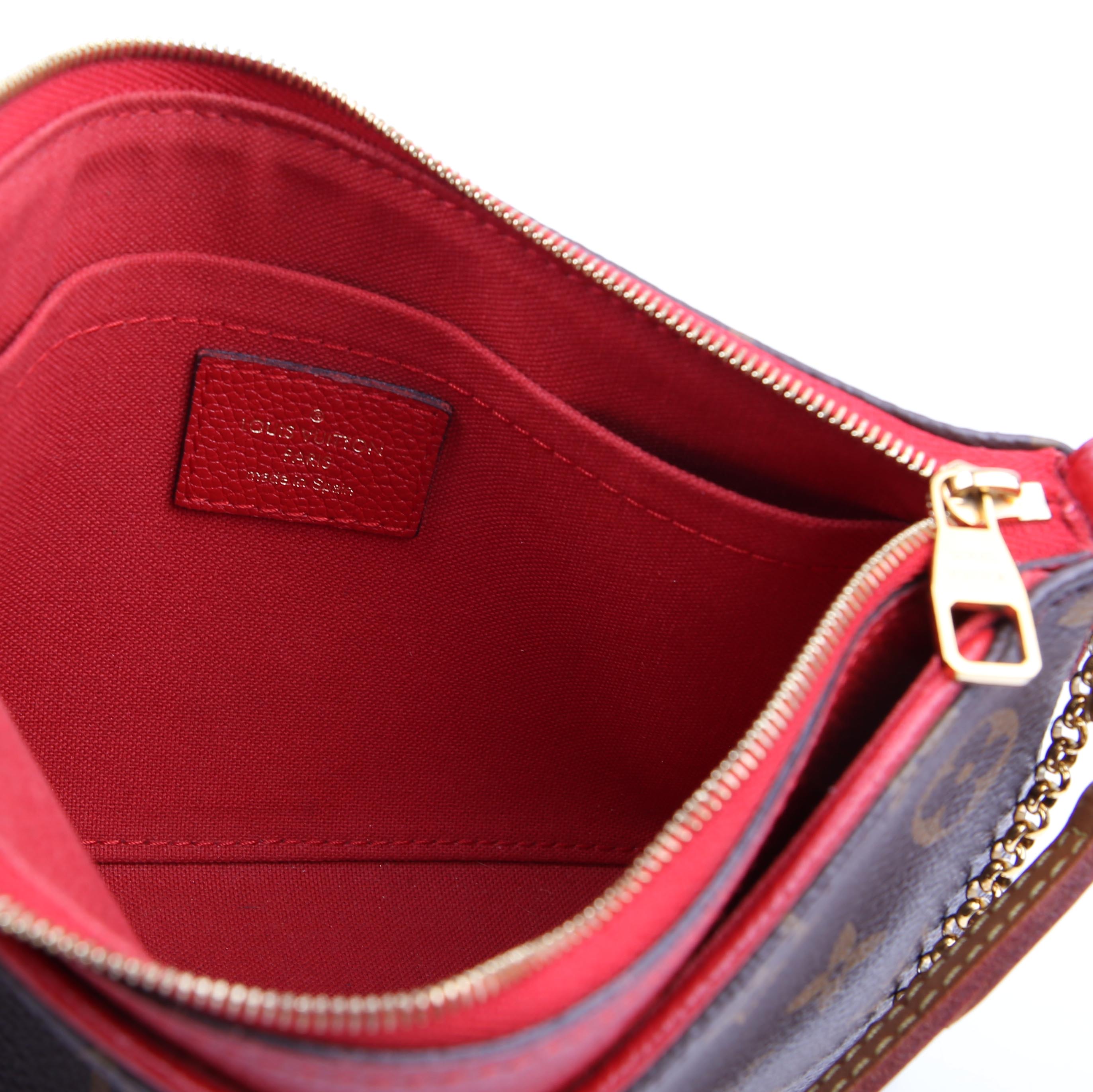 Louis Vuitton Pallas Clutch Monogram Red