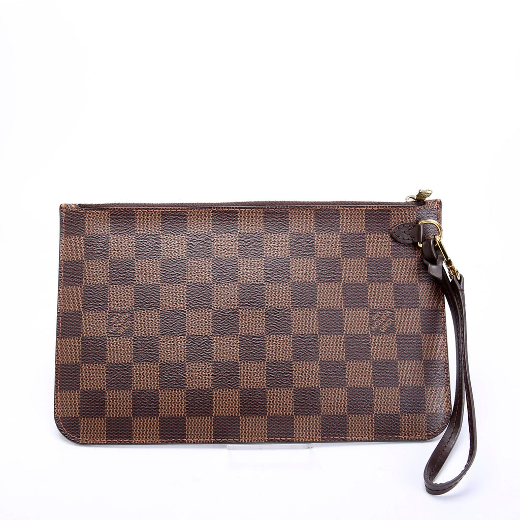 Louis Vuitton Pochette Only Damier Ebene Neverfull Red