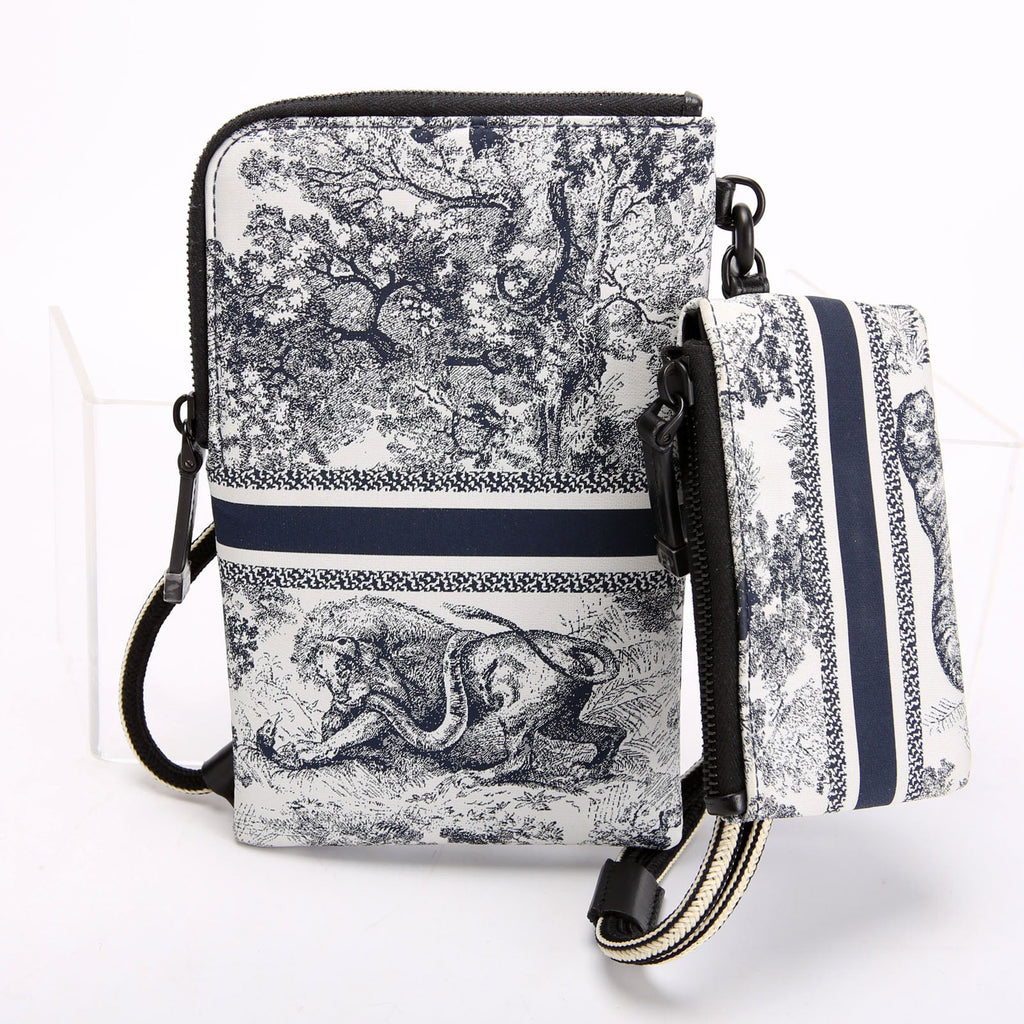 Christian Dior Multifunctional Pouch Toile De Jouy Black/White