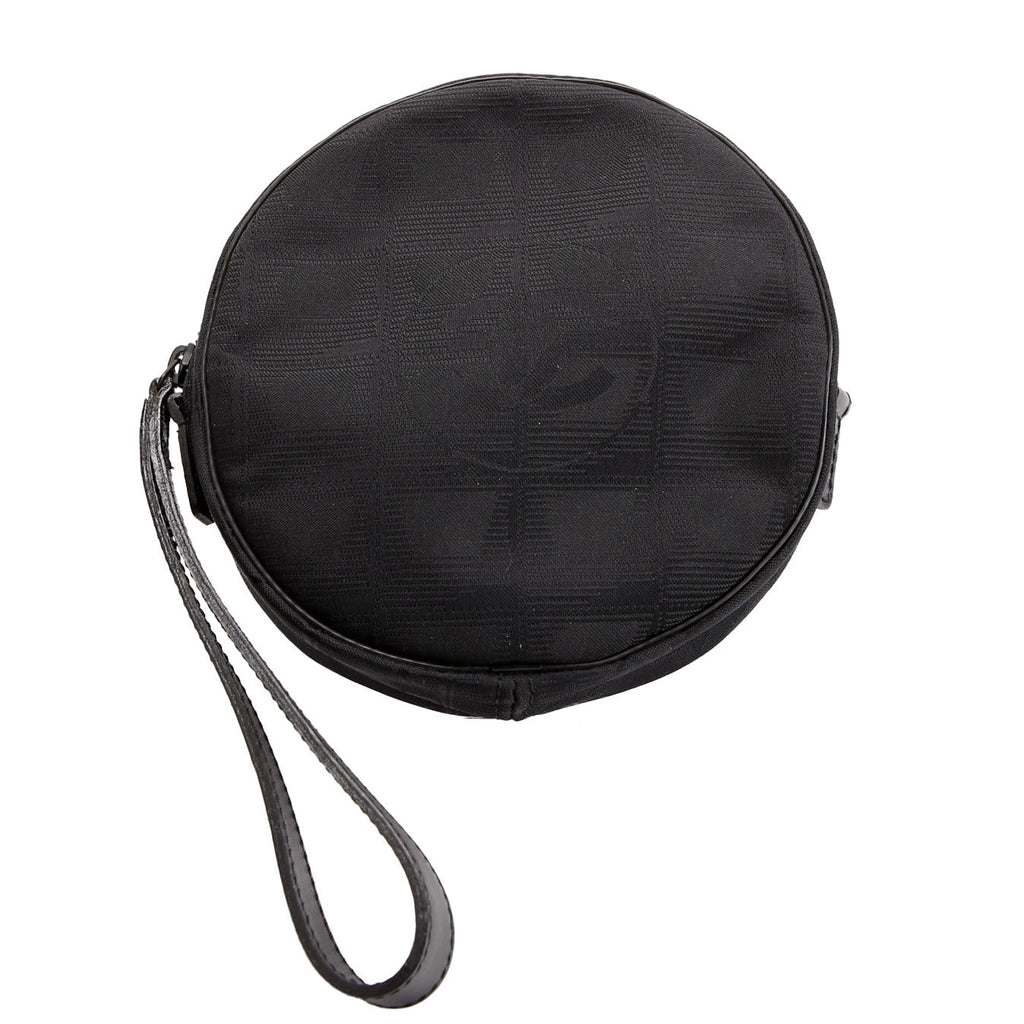 Chanel Travel Linge Round Wristlet Black