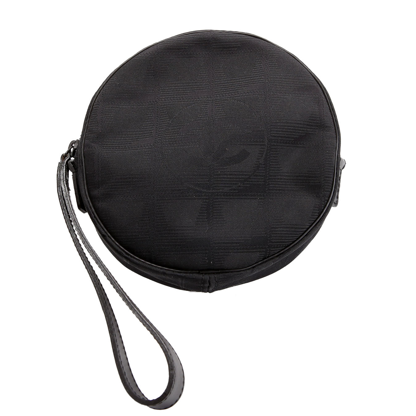 Chanel Travel Linge Round Wristlet Black