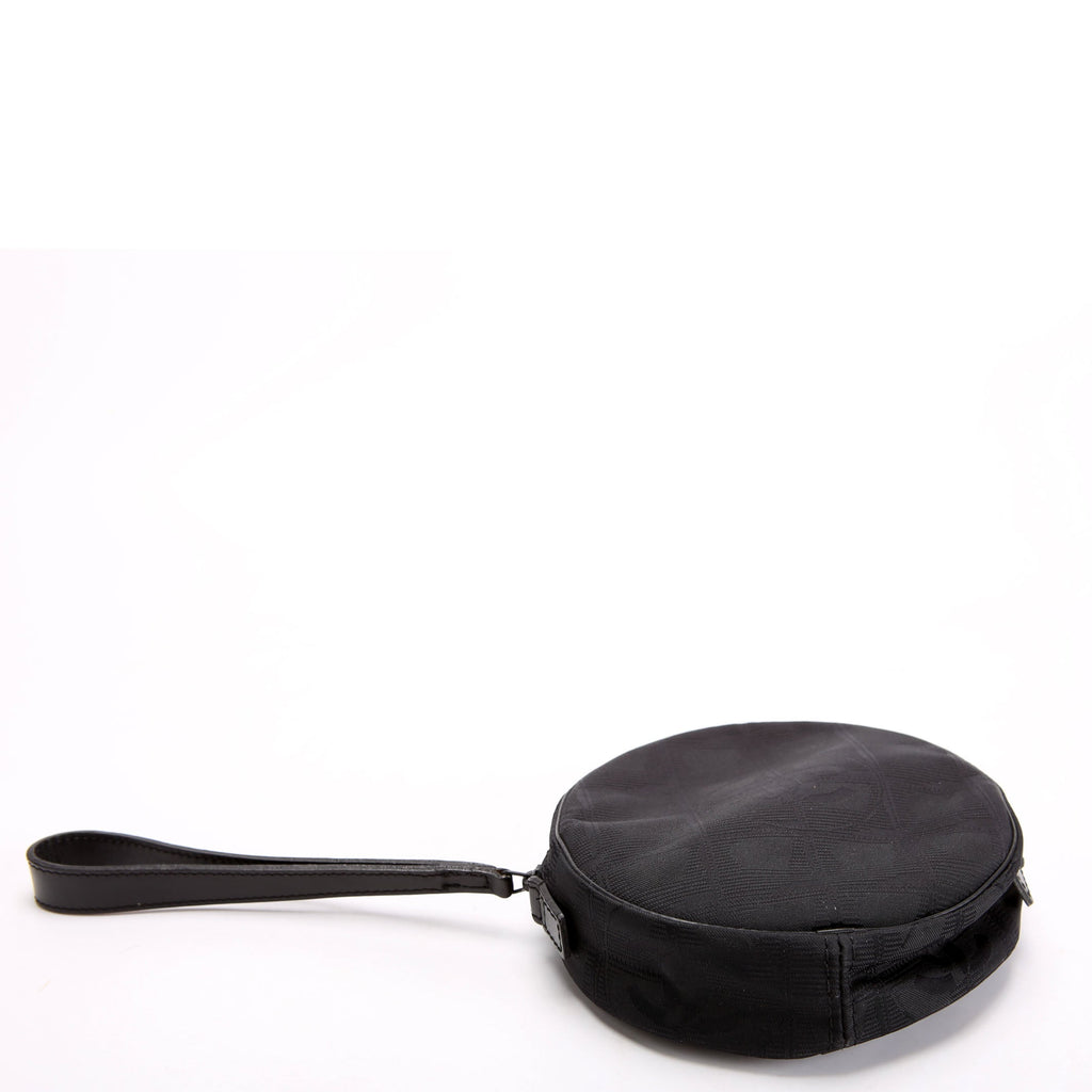 Chanel Travel Linge Round Wristlet Black