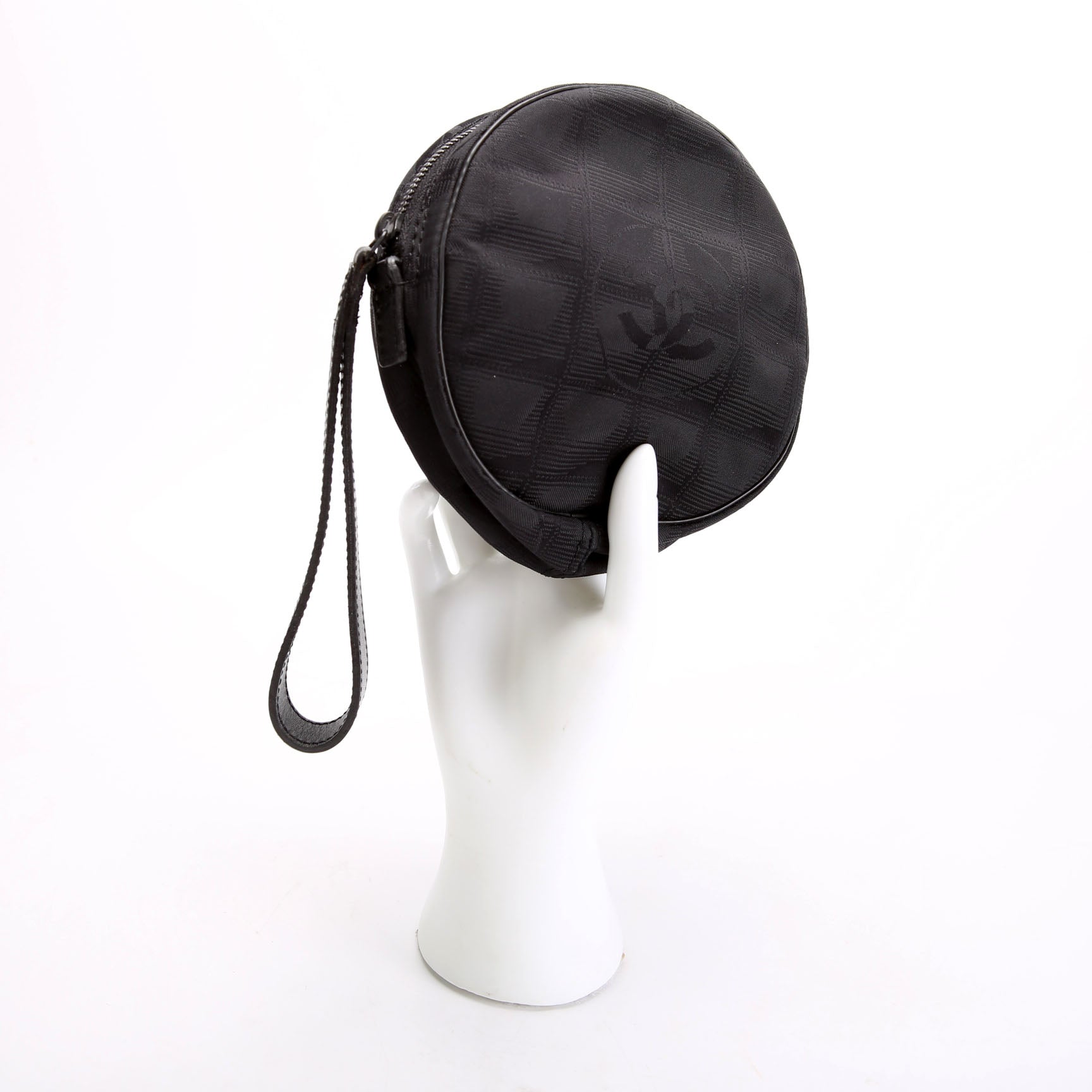 Chanel Travel Linge Round Wristlet Black