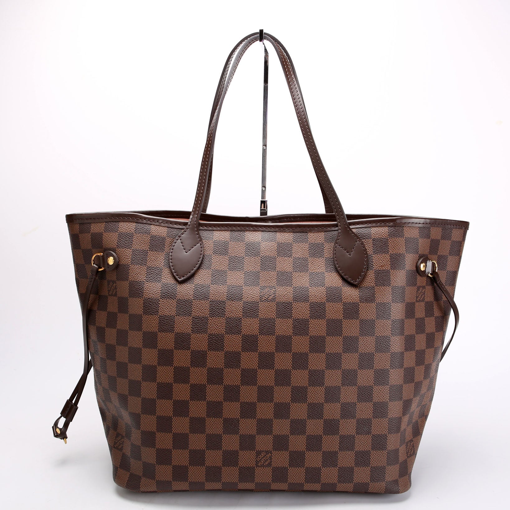 Louis Vuitton Neverfull With Wallet MM Damier Ebene Pink
