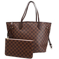 Louis Vuitton Neverfull With Wallet MM Damier Ebene Pink
