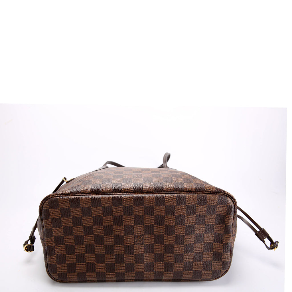 Louis Vuitton Neverfull With Wallet MM Damier Ebene Pink
