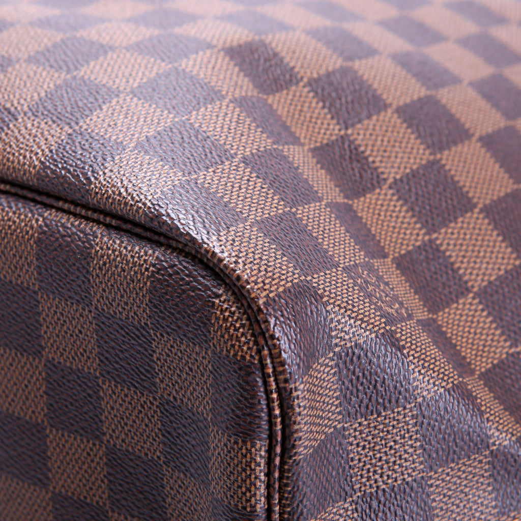 Louis Vuitton Neverfull With Wallet MM Damier Ebene Pink