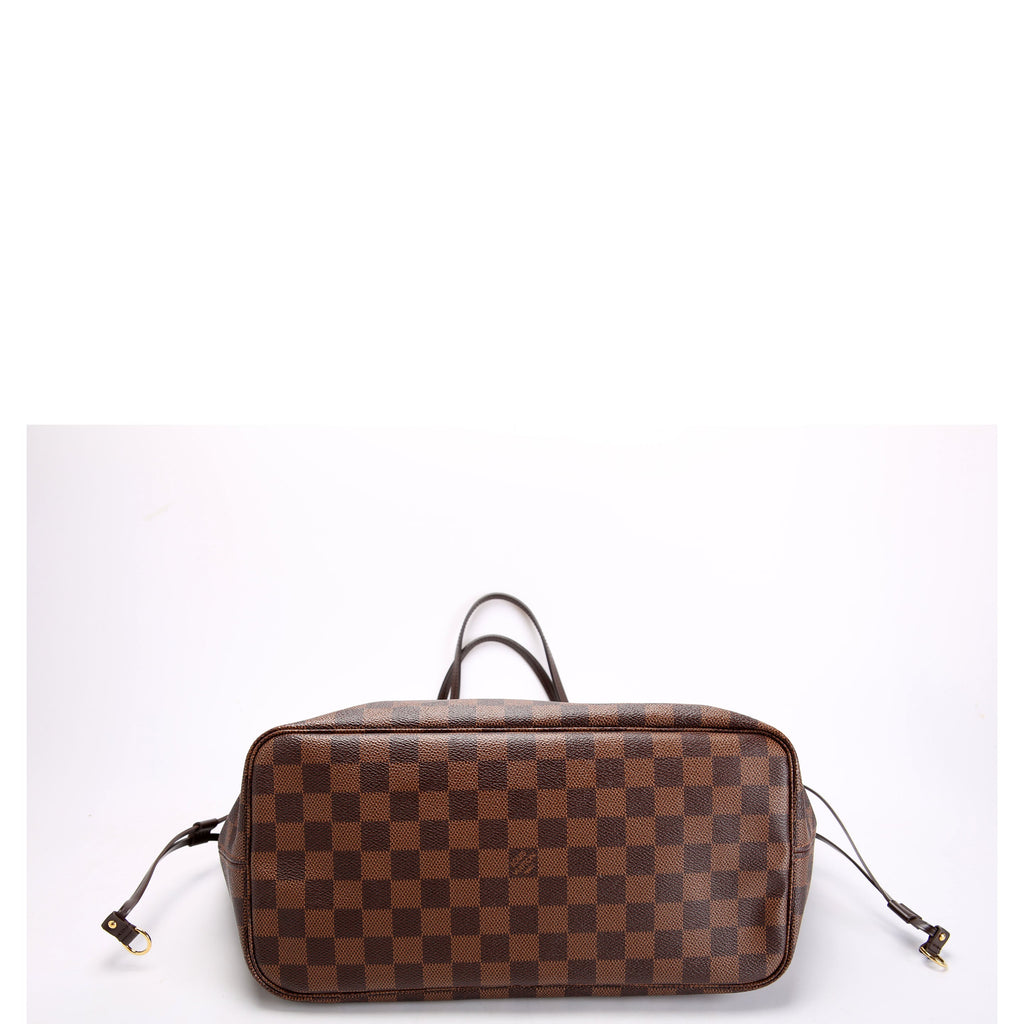 Louis Vuitton Neverfull With Wallet MM Damier Ebene Red
