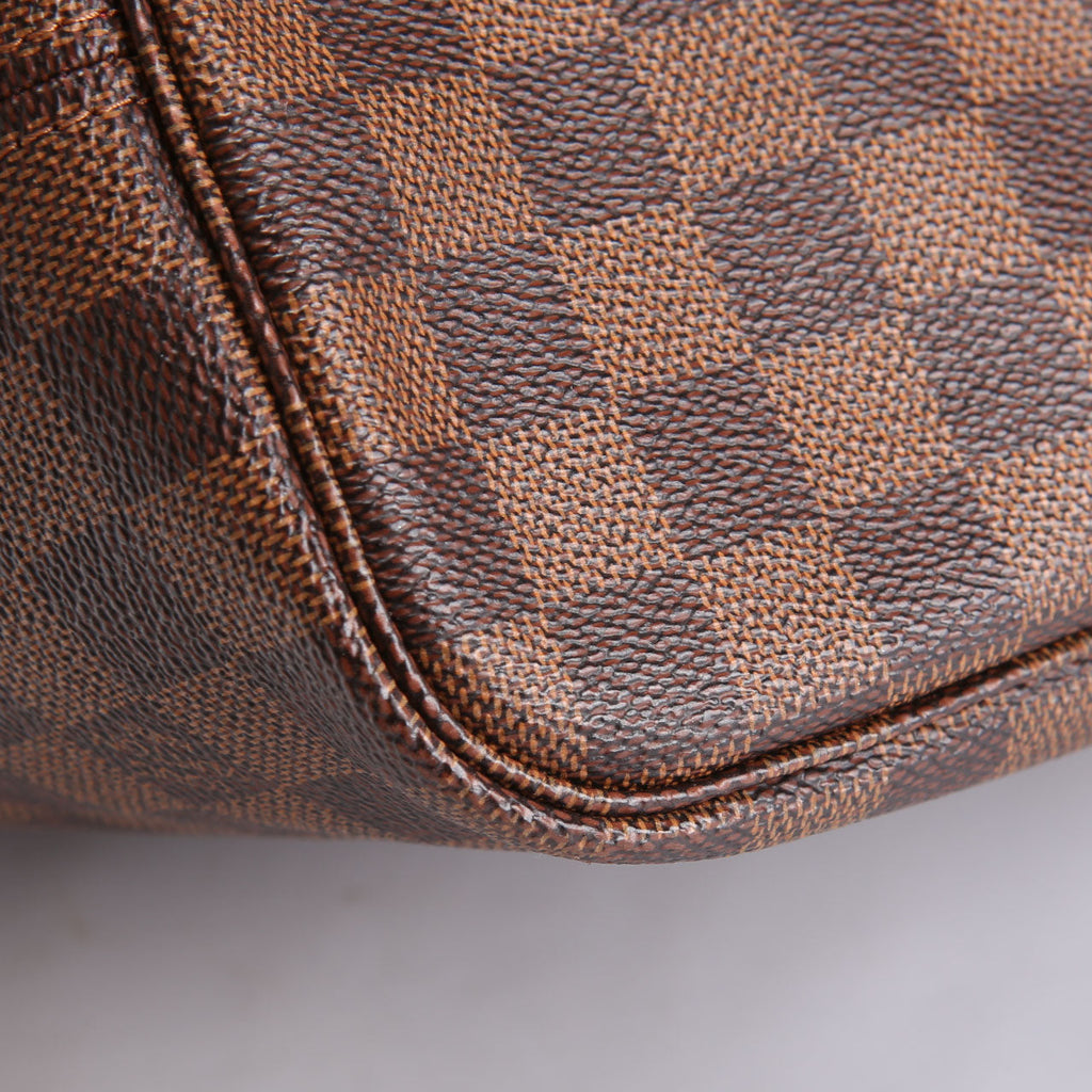 Louis Vuitton Neverfull With Wallet MM Damier Ebene Red