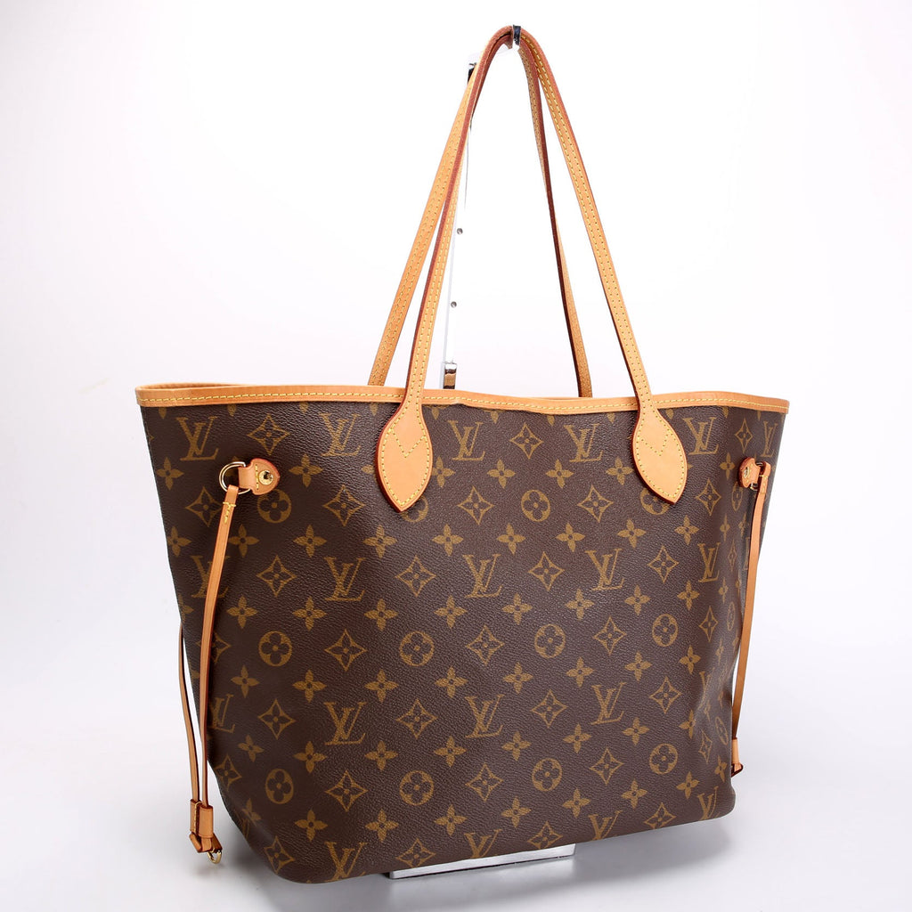 Louis Vuitton Neverfull With Wallet MM Monogram Beige