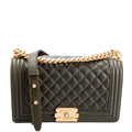 Chanel Boy Flap Medium Old Lambskin RFID Green