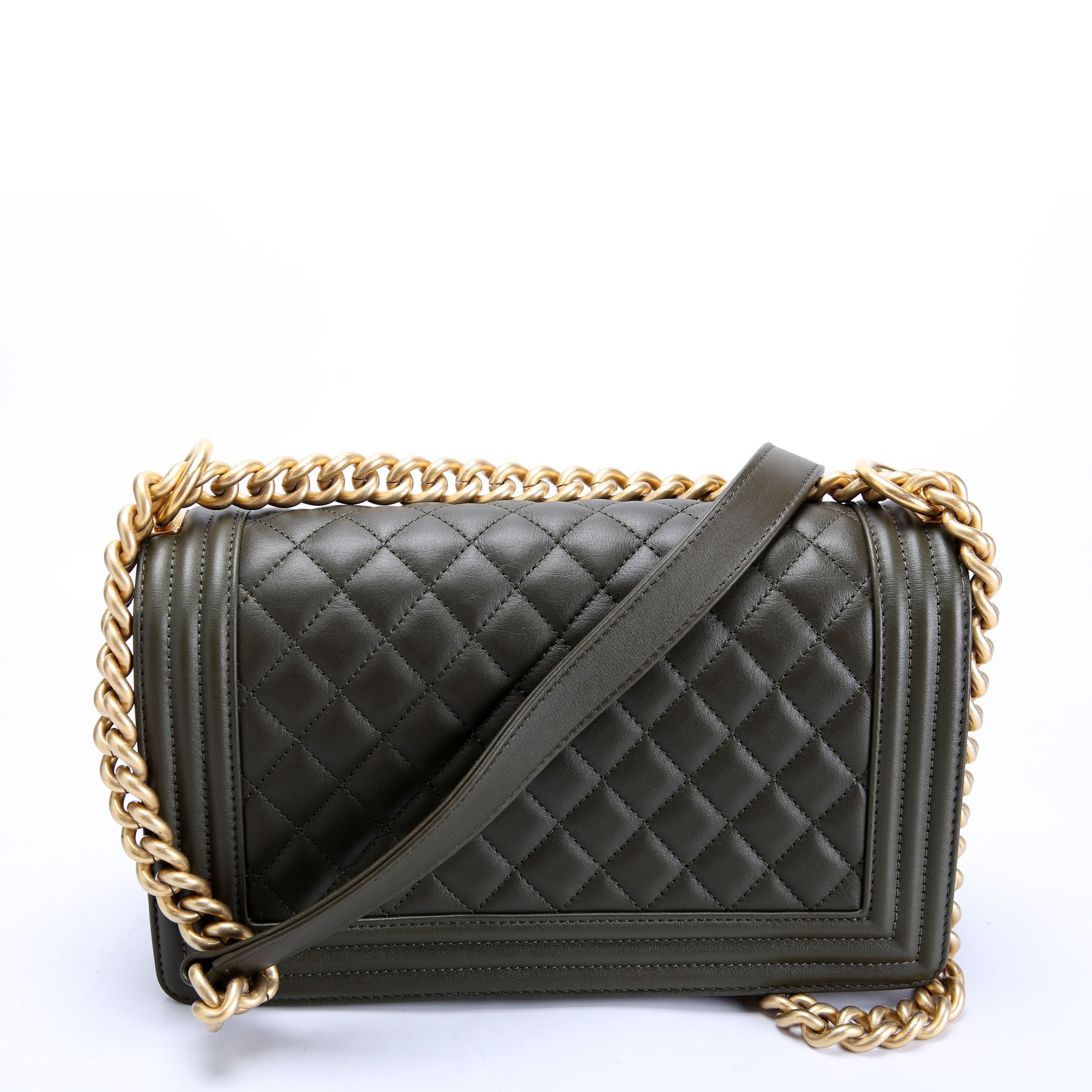 Chanel Boy Flap Medium Old Lambskin RFID Green