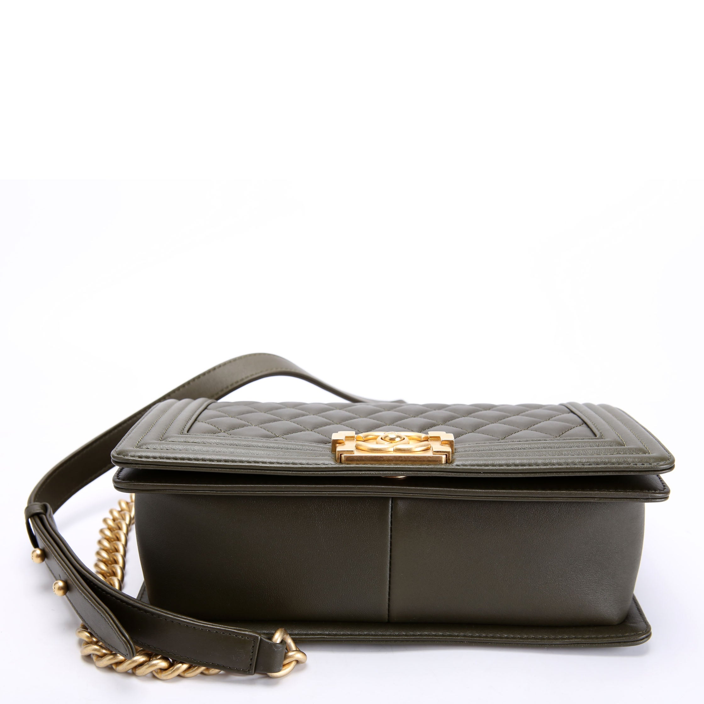 Chanel Boy Flap Medium Old Lambskin RFID Green